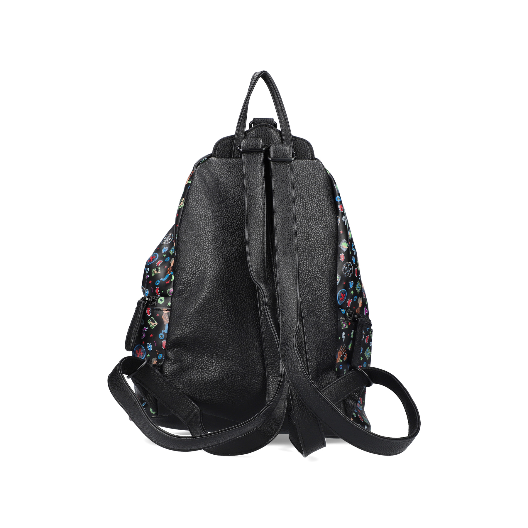 Rieker Damen Rucksack schwarz-gemustert