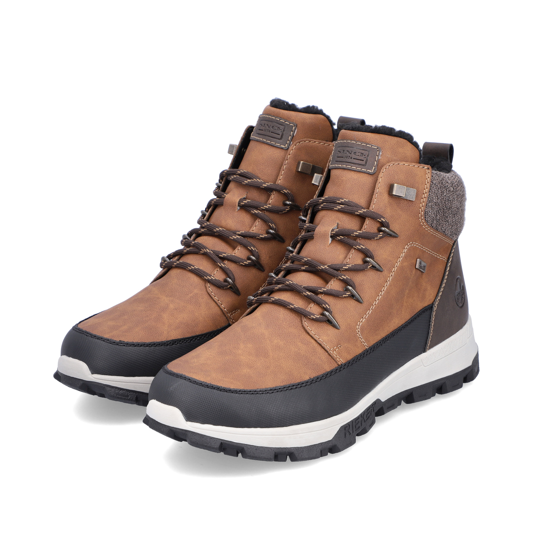 Rieker Herren Schnürstiefel karamellbraun