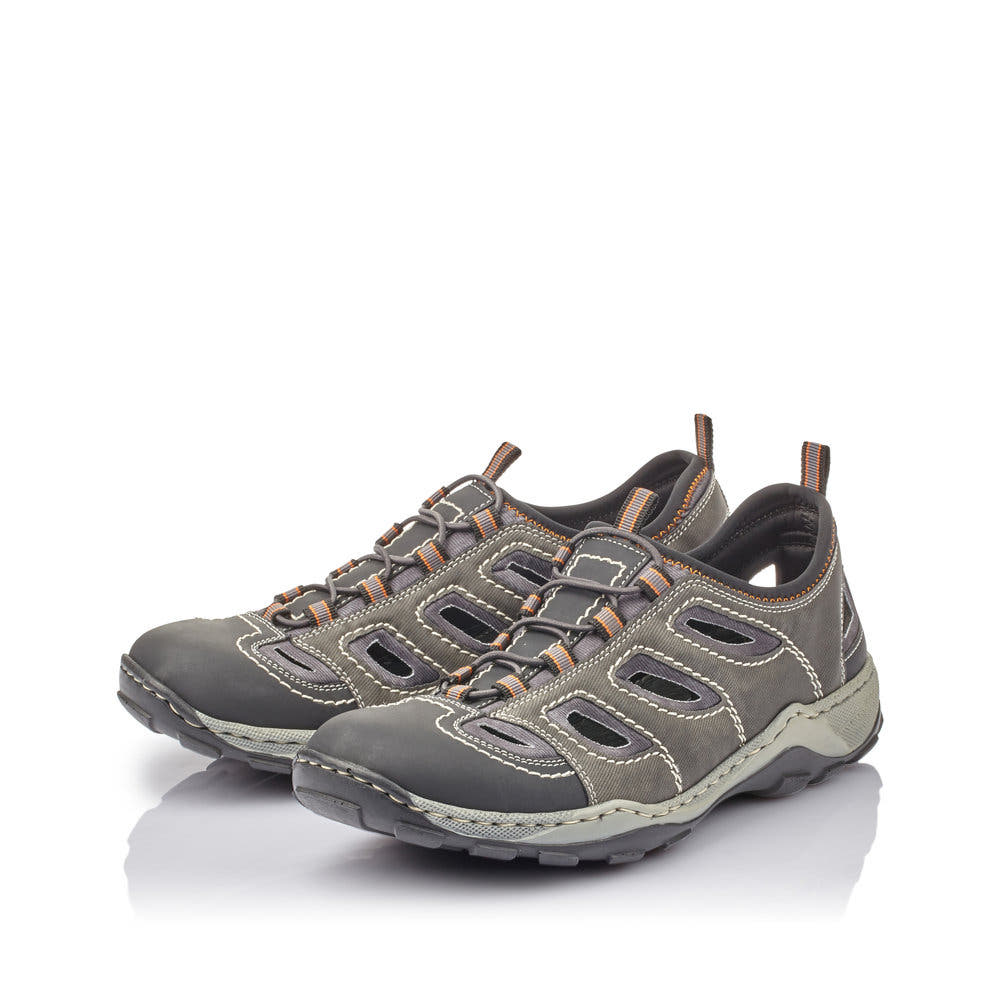 Rieker Herren Slipper asphaltgrau