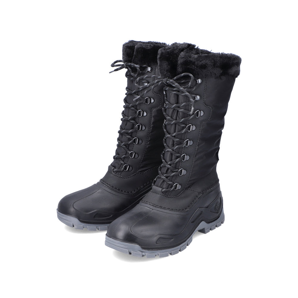 Rieker Damen Hochschaftstiefel tiefschwarz