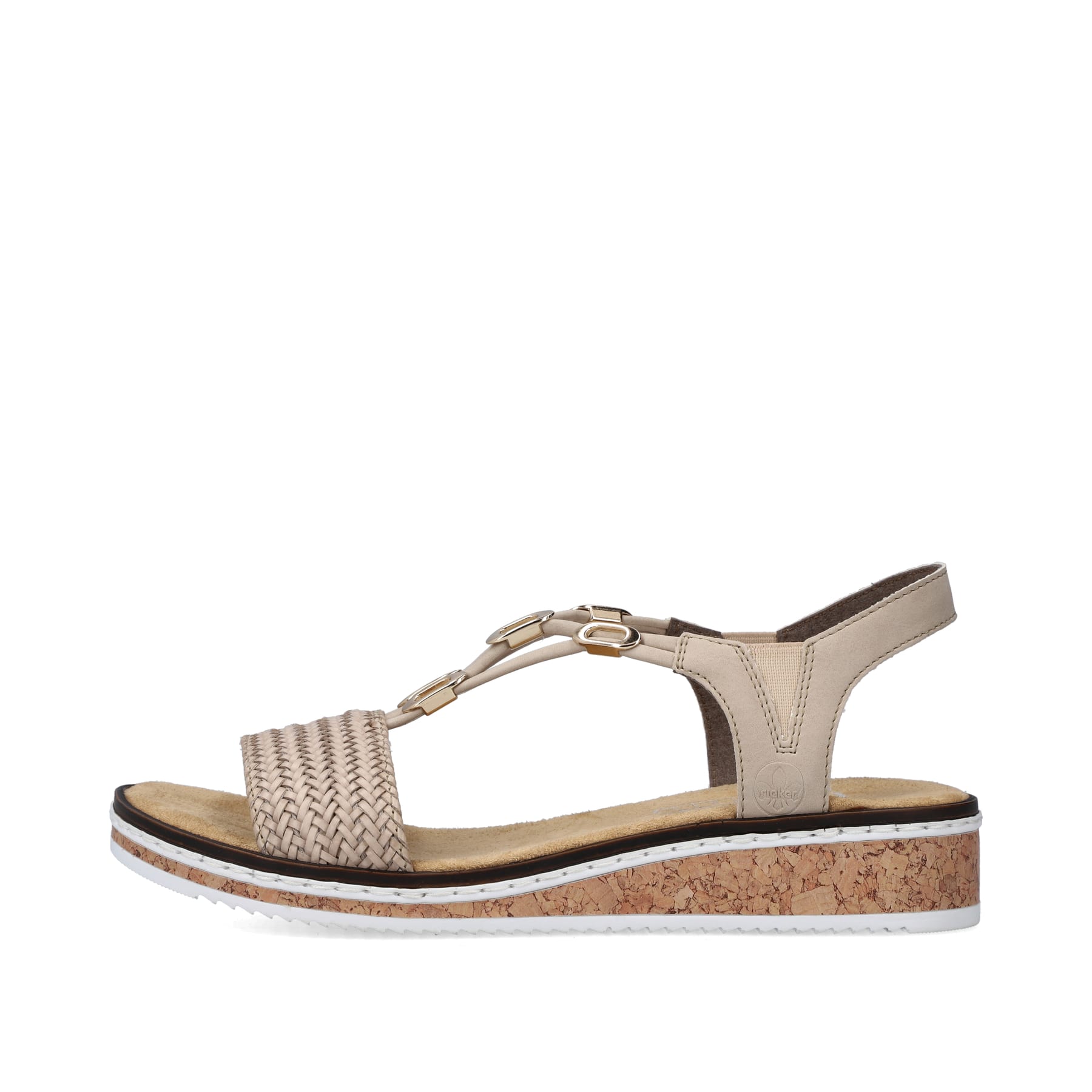 Rieker Damen Keilsandaletten beige