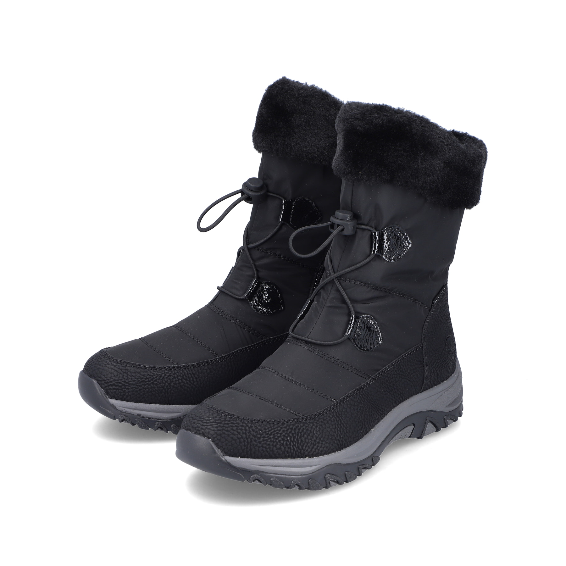 Rieker Damen Schnürstiefel nachtschwarz
