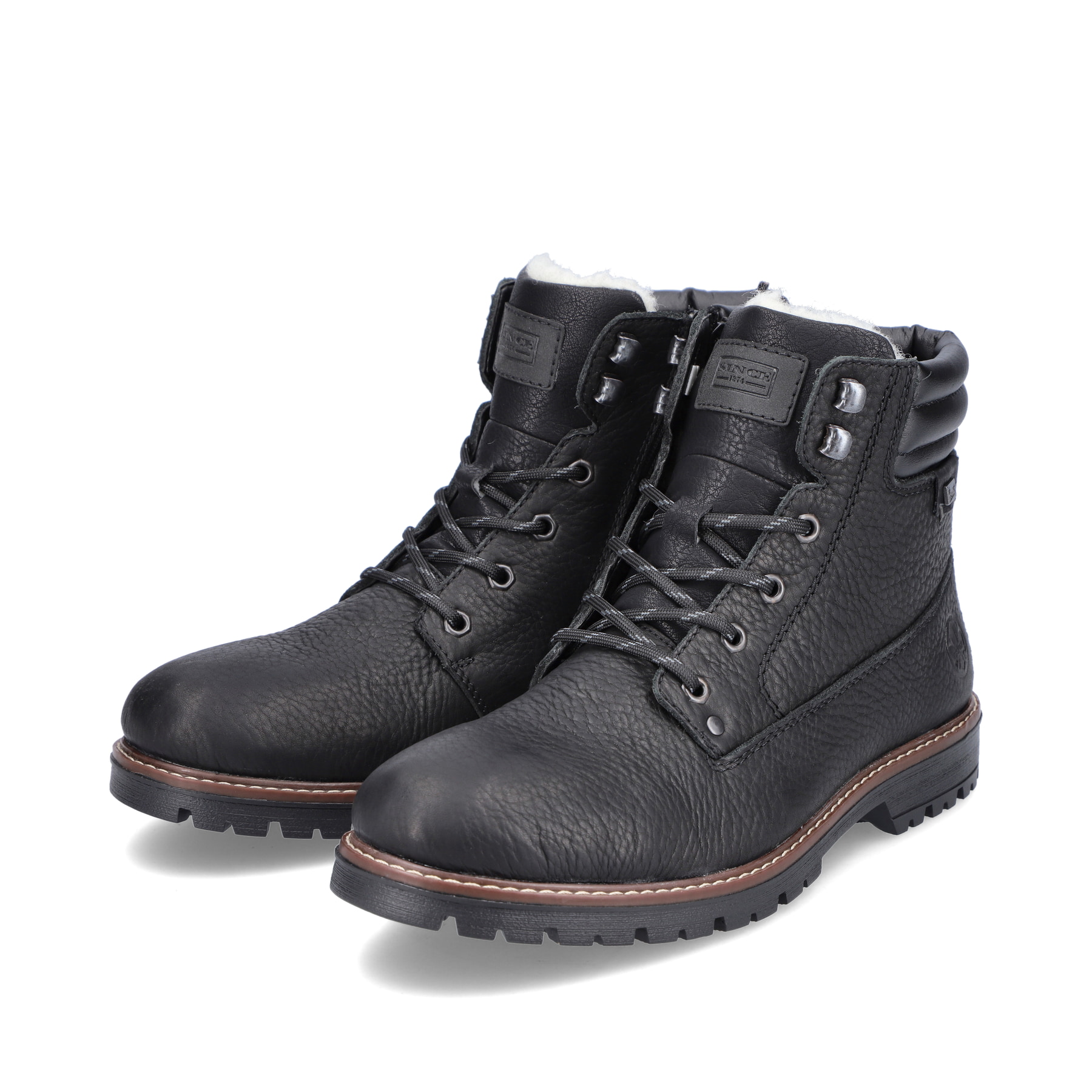 Rieker Herren Schnürstiefel tiefschwarz