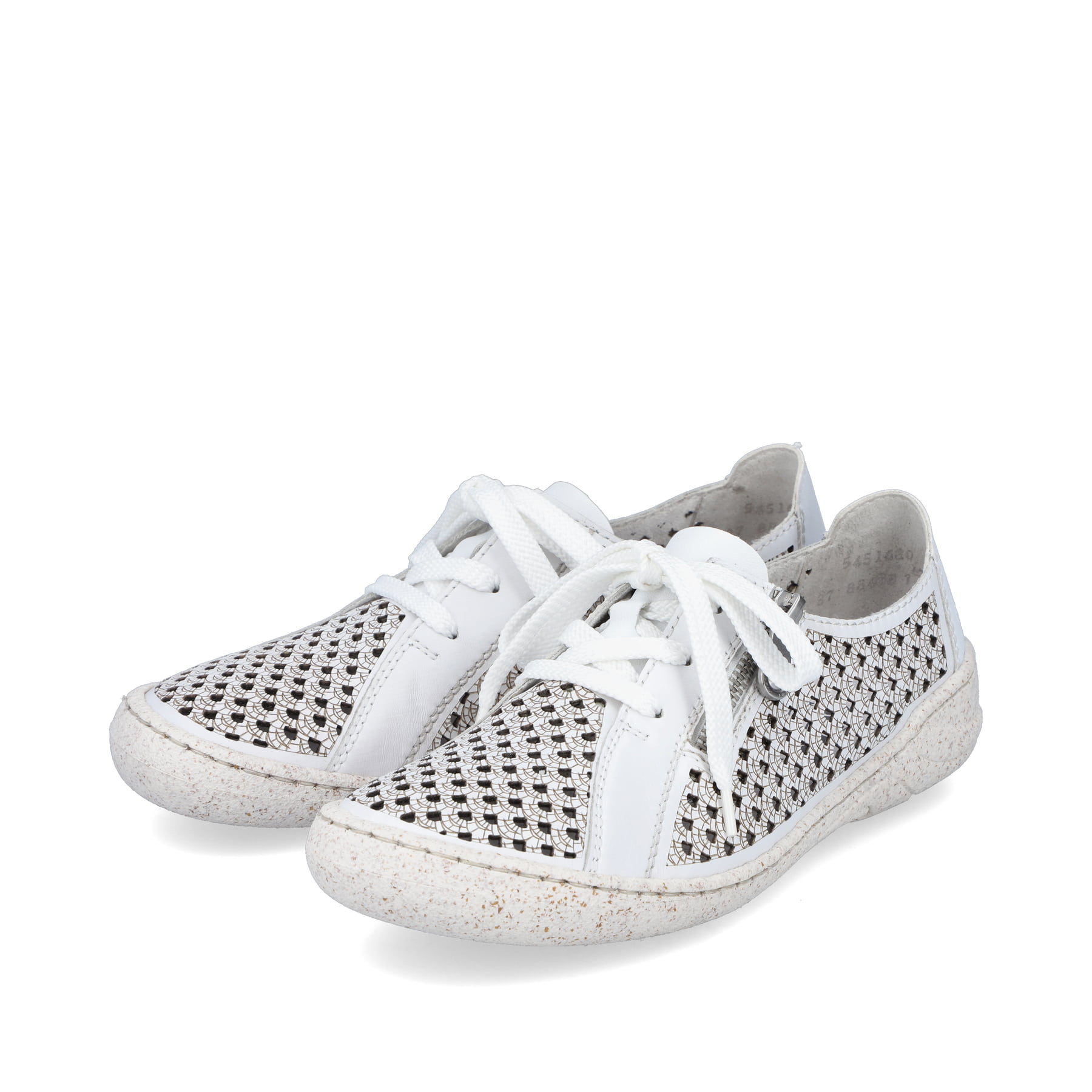 Rieker Damen Schnürschuhe reinweiß
