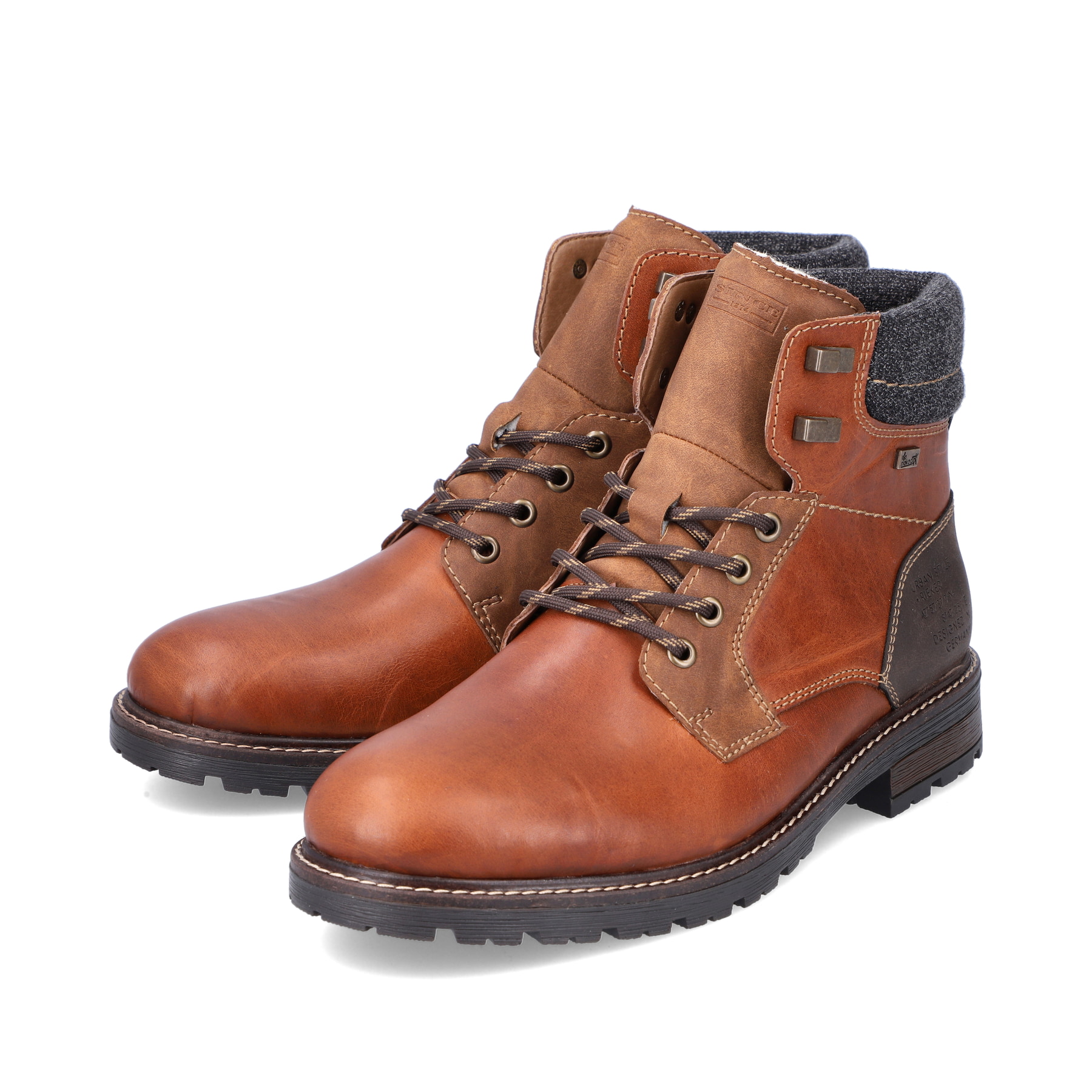 Rieker Herren Schnürstiefel karamellbraun