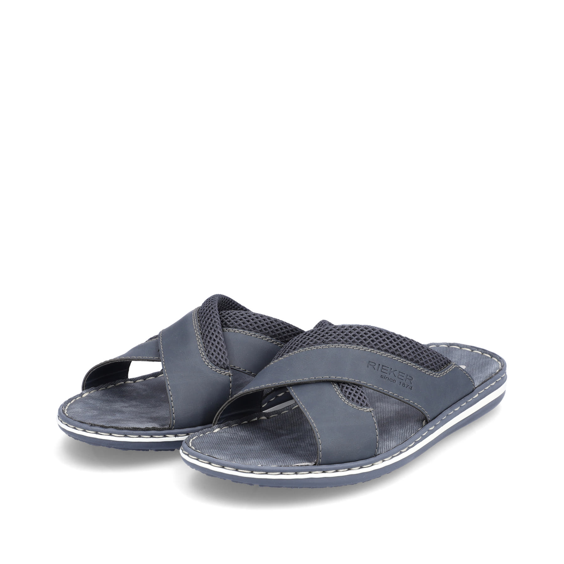 Rieker Herren Pantoletten marineblau