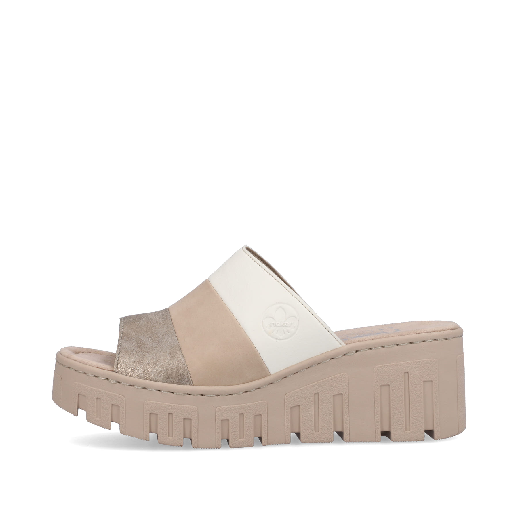 Rieker Damen Pantoletten hellbeige