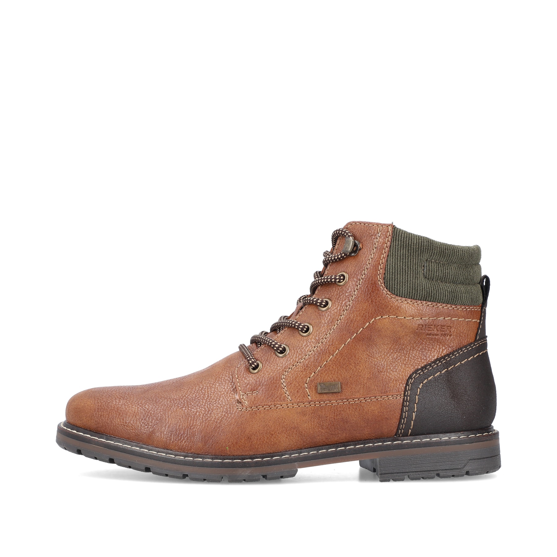 Rieker Herren Schnürstiefel hellbraun