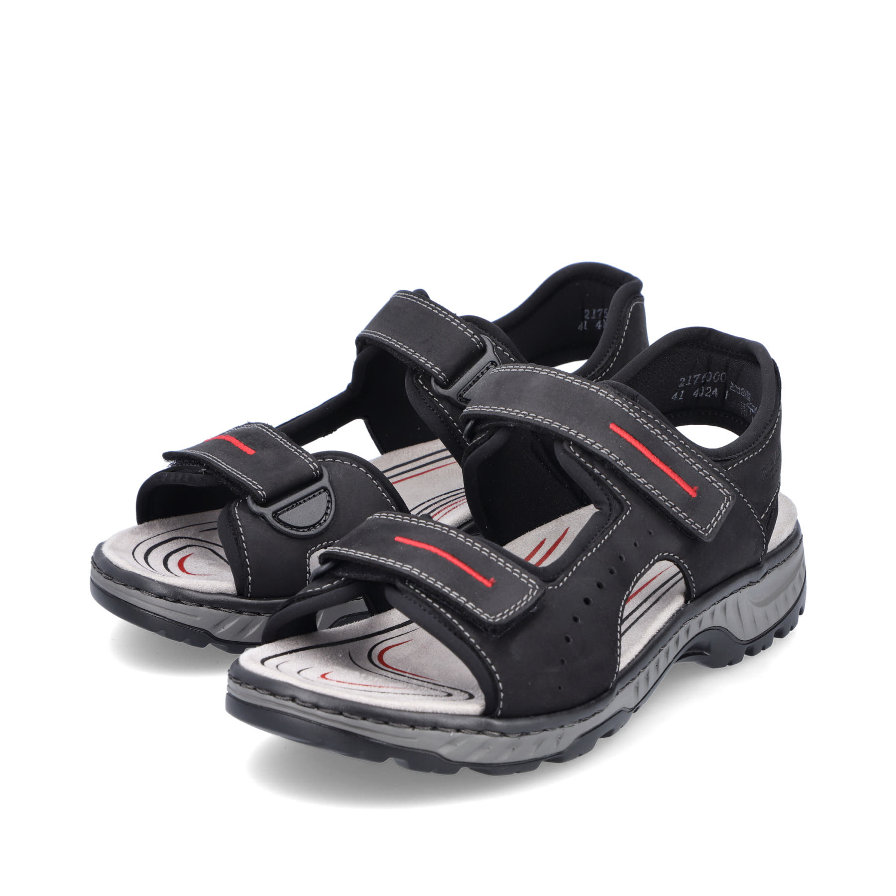 Rieker Herren Trekkingsandalen asphaltschwarz