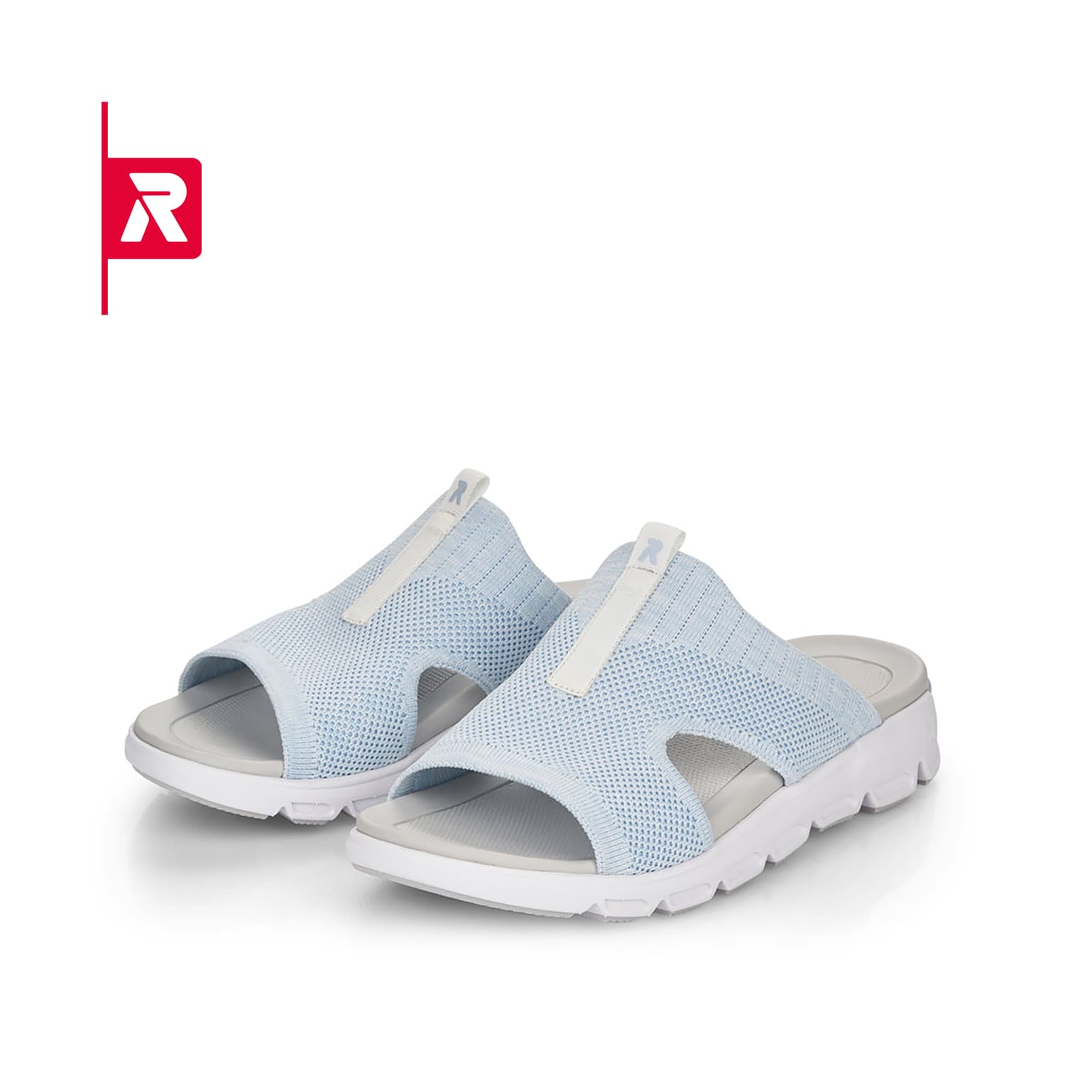 Rieker EVOLUTION Damen Pantoletten pastel blue