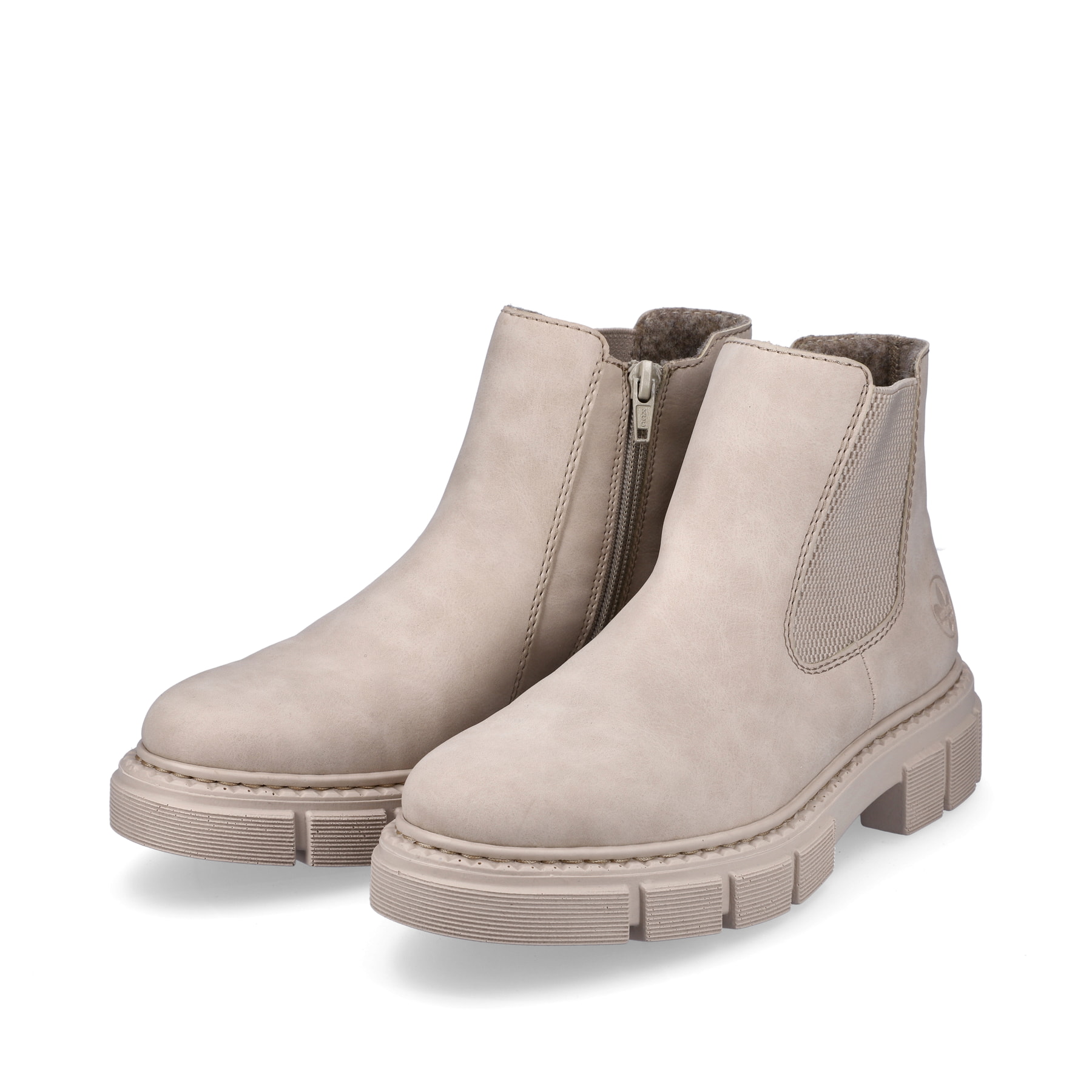Rieker Damen Chelsea Boots cremebeige