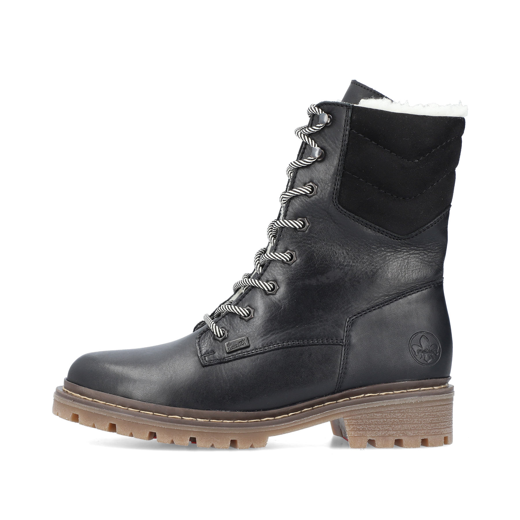 Rieker Damen Schnürstiefel tiefschwarz