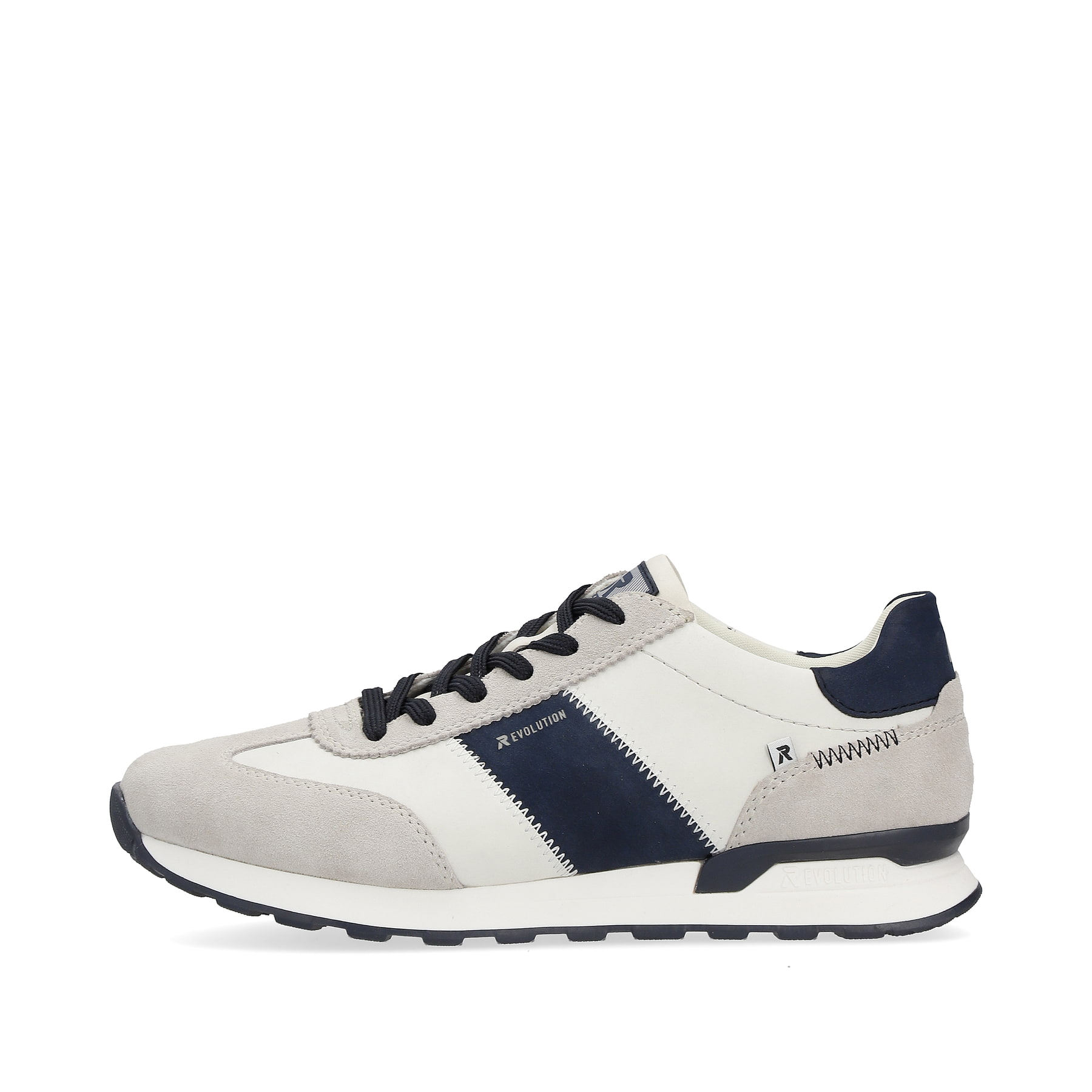 Rieker EVOLUTION Herren Sneaker stone-grey creamy-white