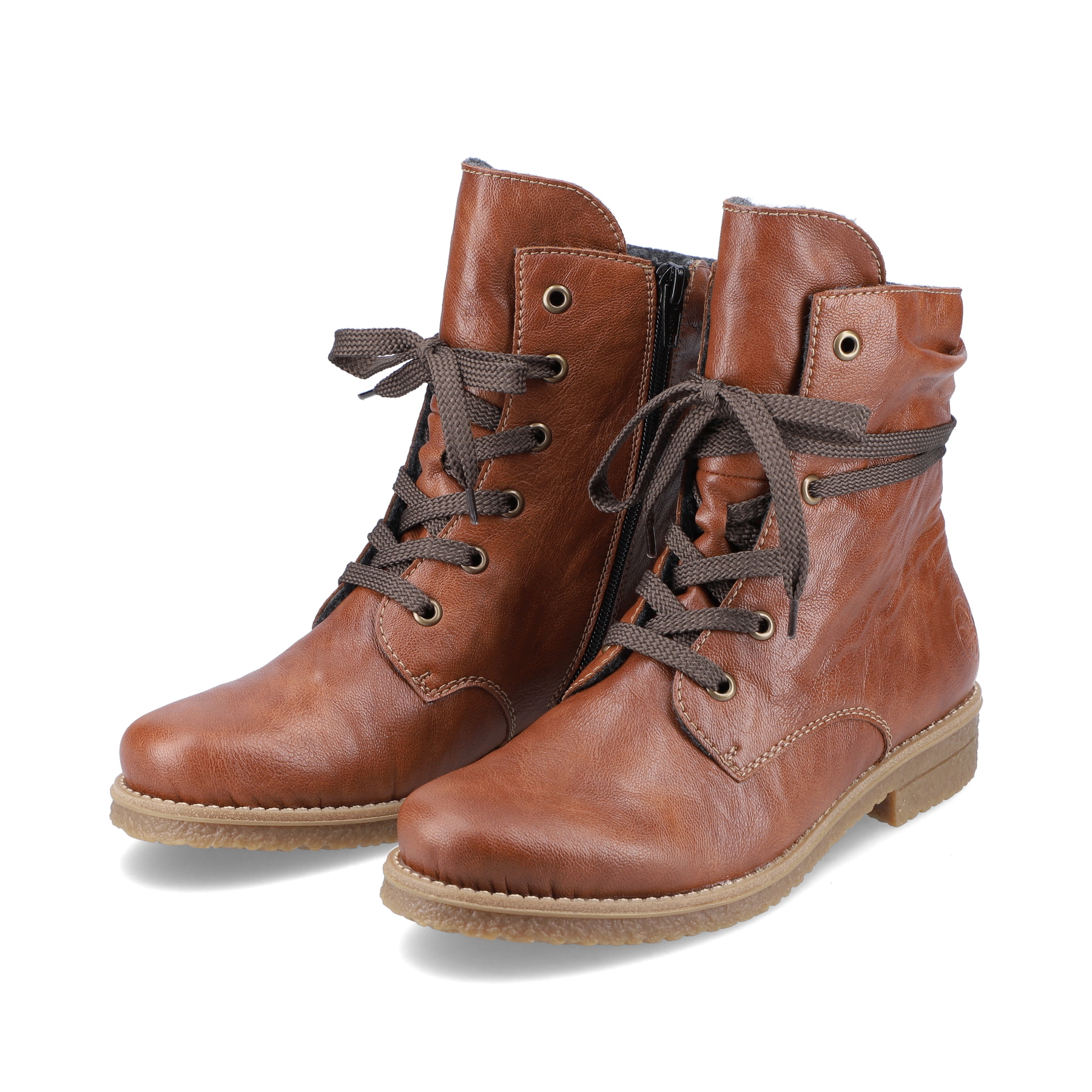 Rieker Damen Schnürstiefel kastanienbraun