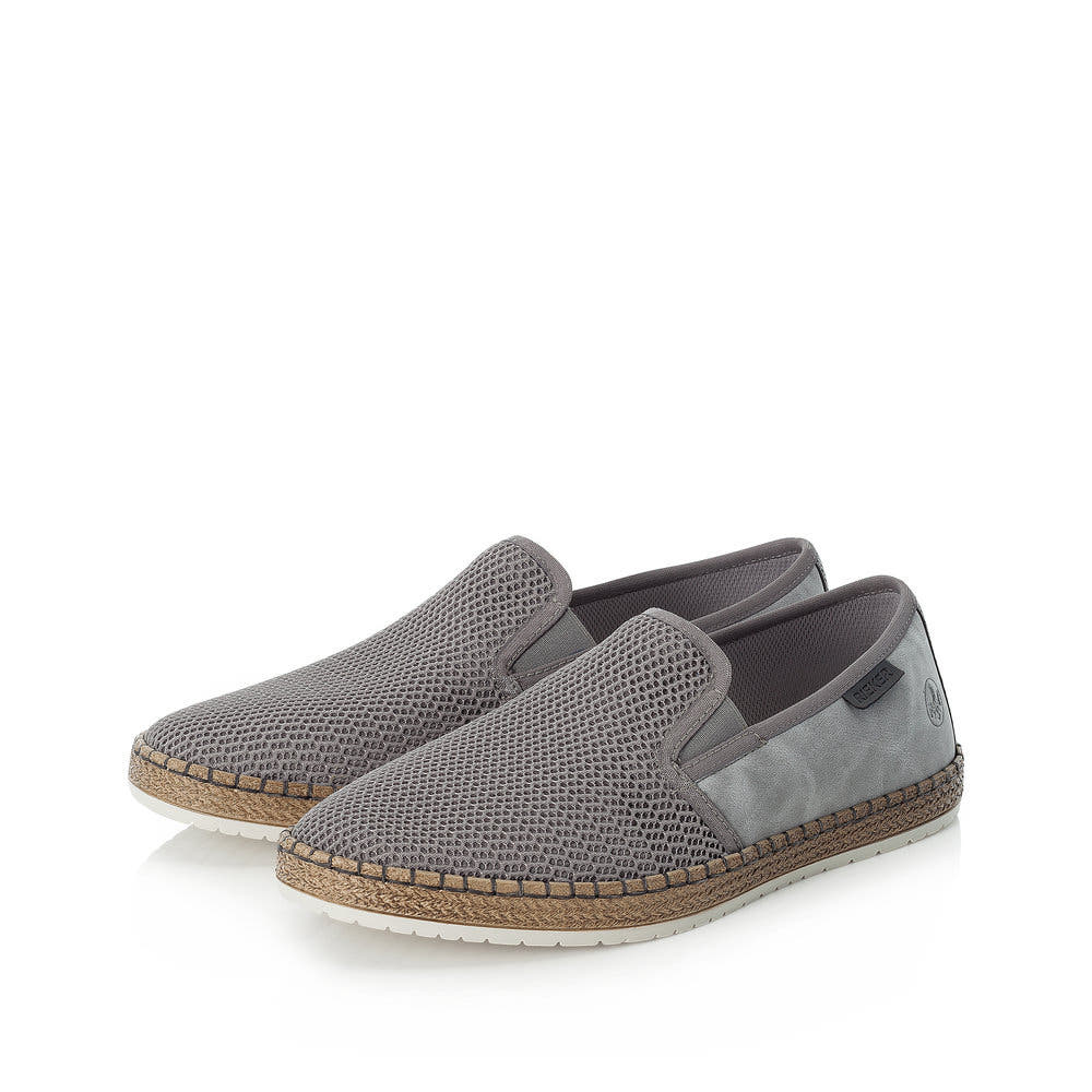 Rieker Herren Slipper stahlgrau