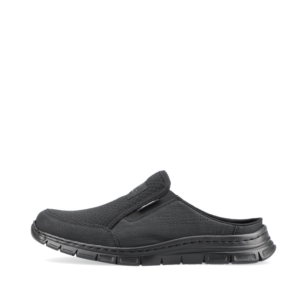 Rieker Herren Clogs tiefschwarz