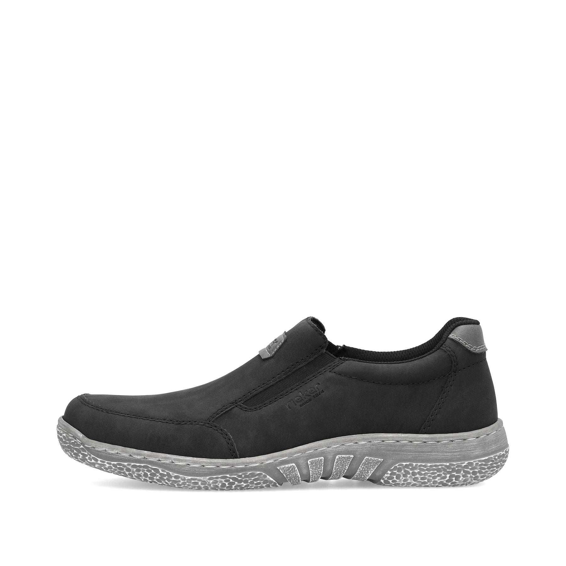 Rieker Herren Slipper asphaltschwarz