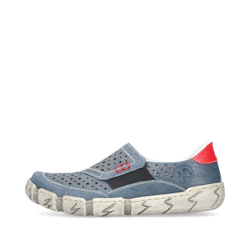Rieker Damen Slipper schieferblau