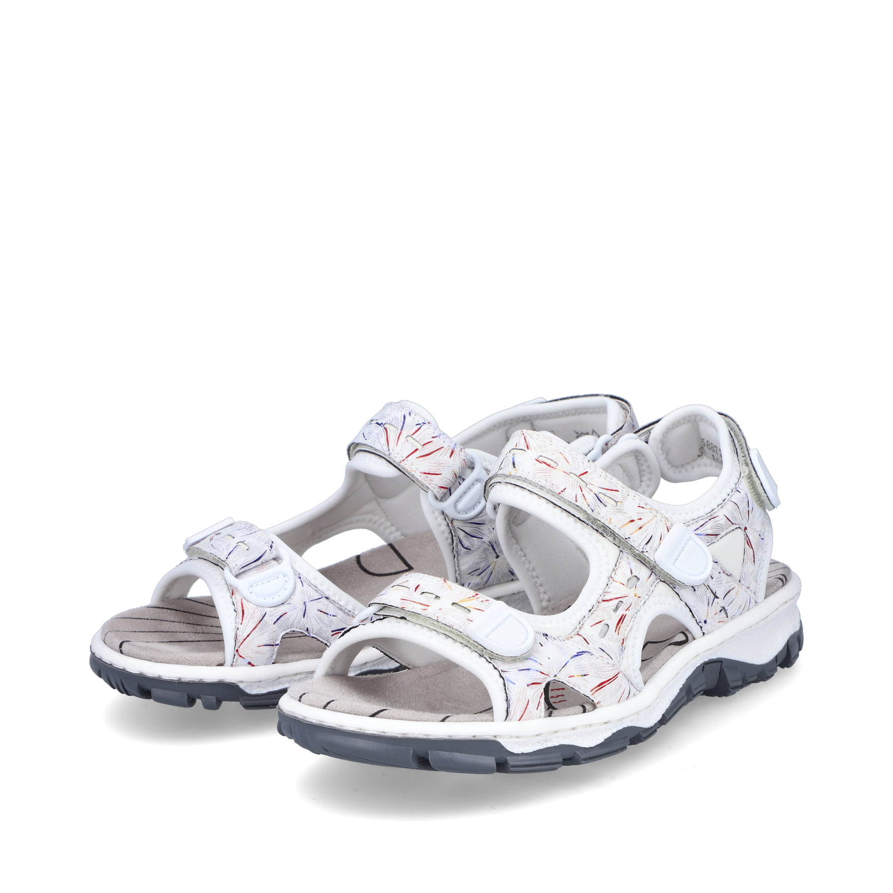 Rieker Damen Trekkingsandalen perlweiß-multi