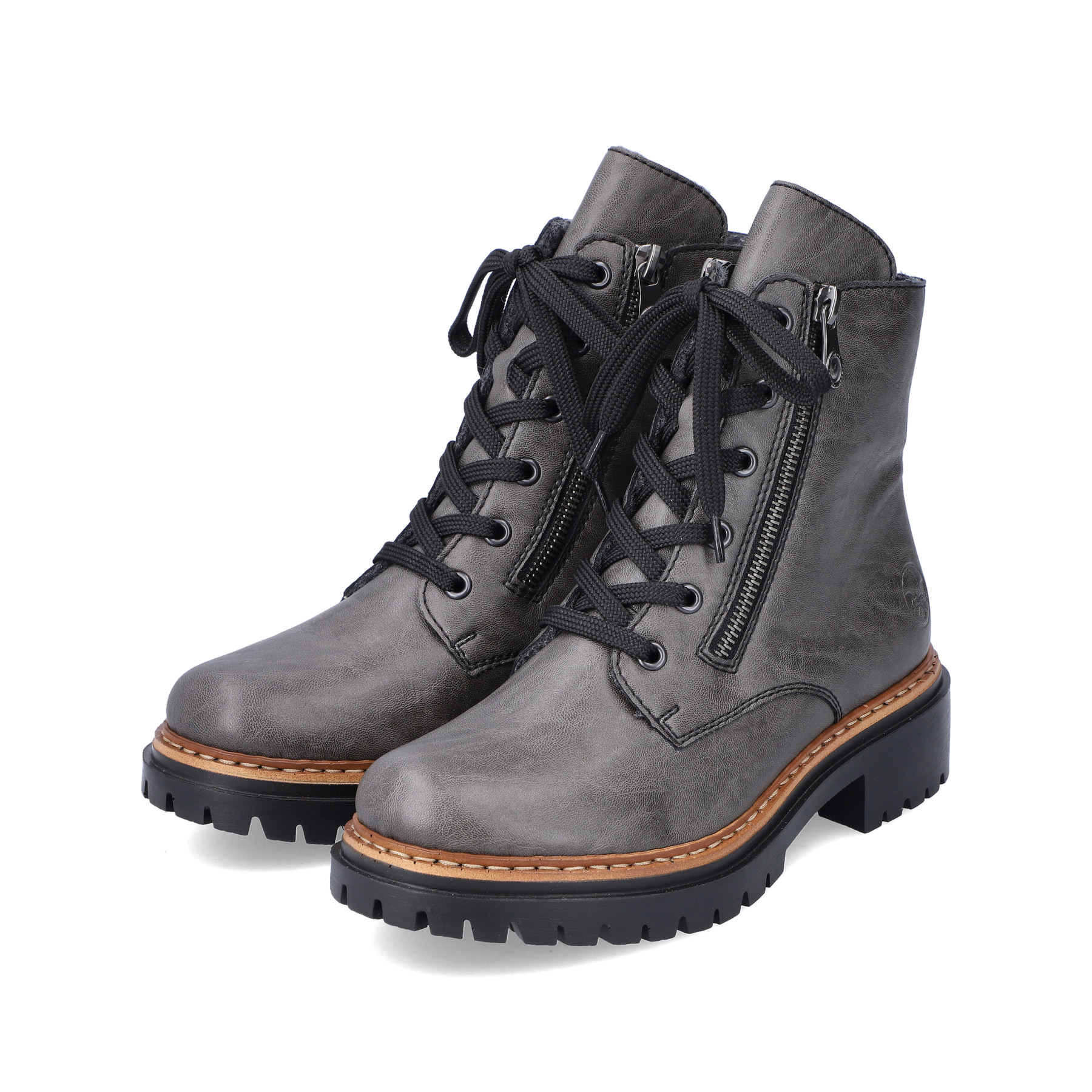 Rieker Damen Biker Boots anthrazit
