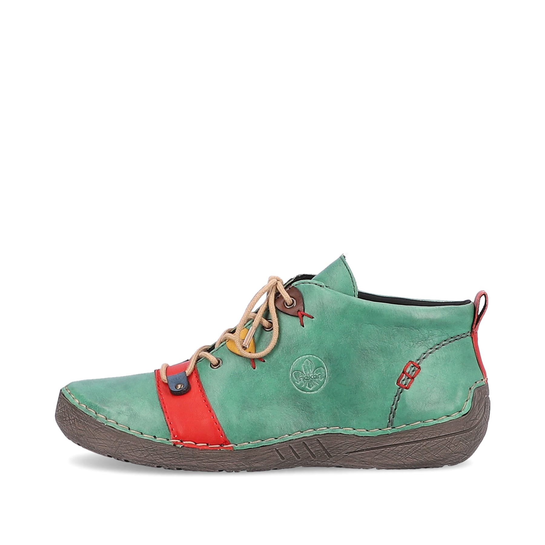 Rieker Damen Schnürschuhe smaragdgrün