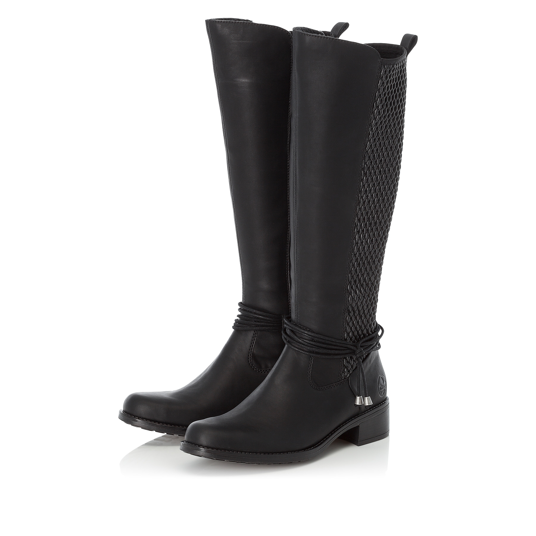 Rieker Damen Langschaftstiefel tiefschwarz