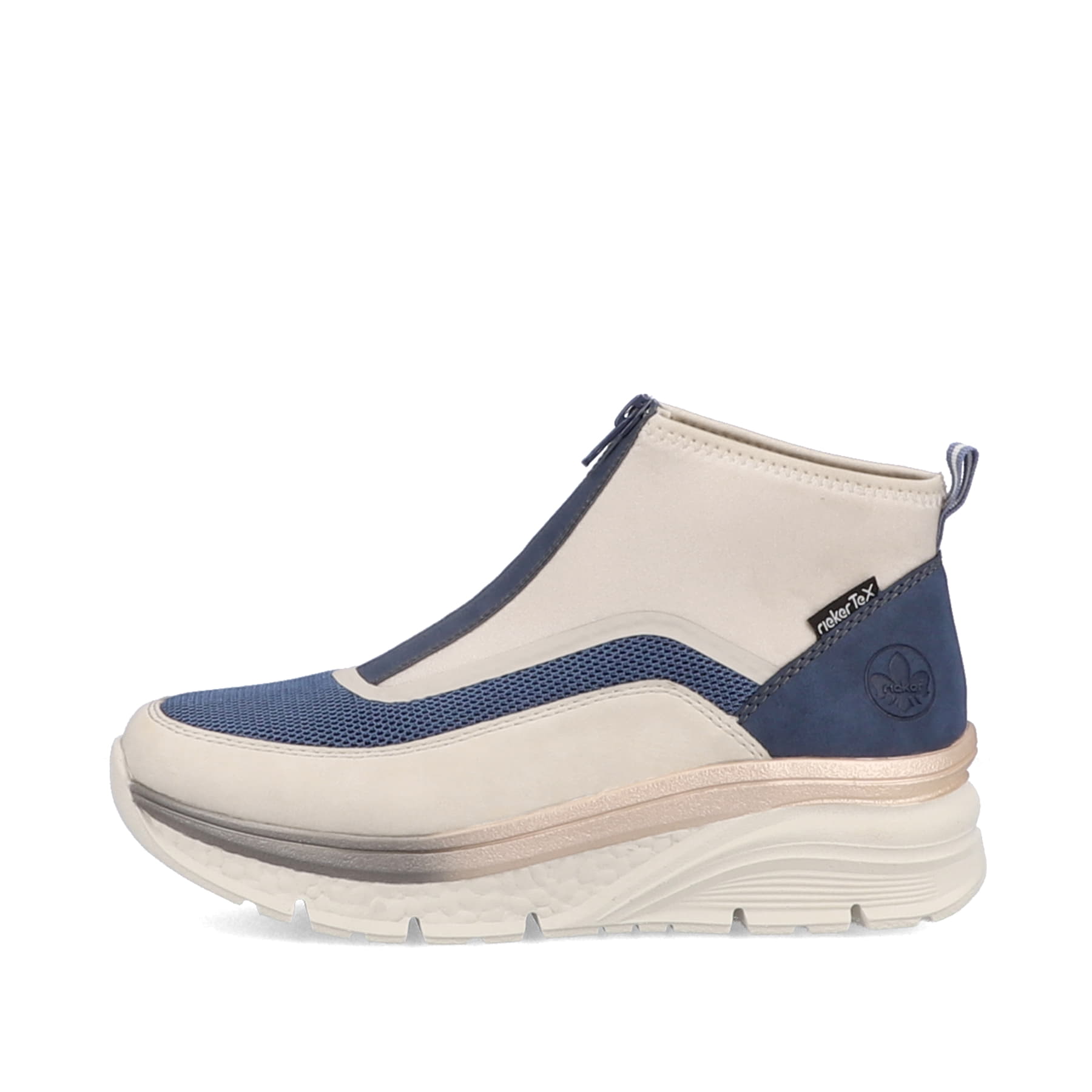 Rieker Damen Sneaker by Rieker hellbeige-jeansblau