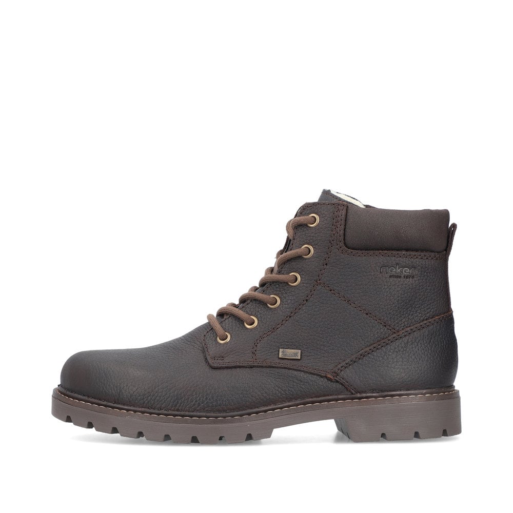 Rieker Herren Schnürstiefel dunkelbraun