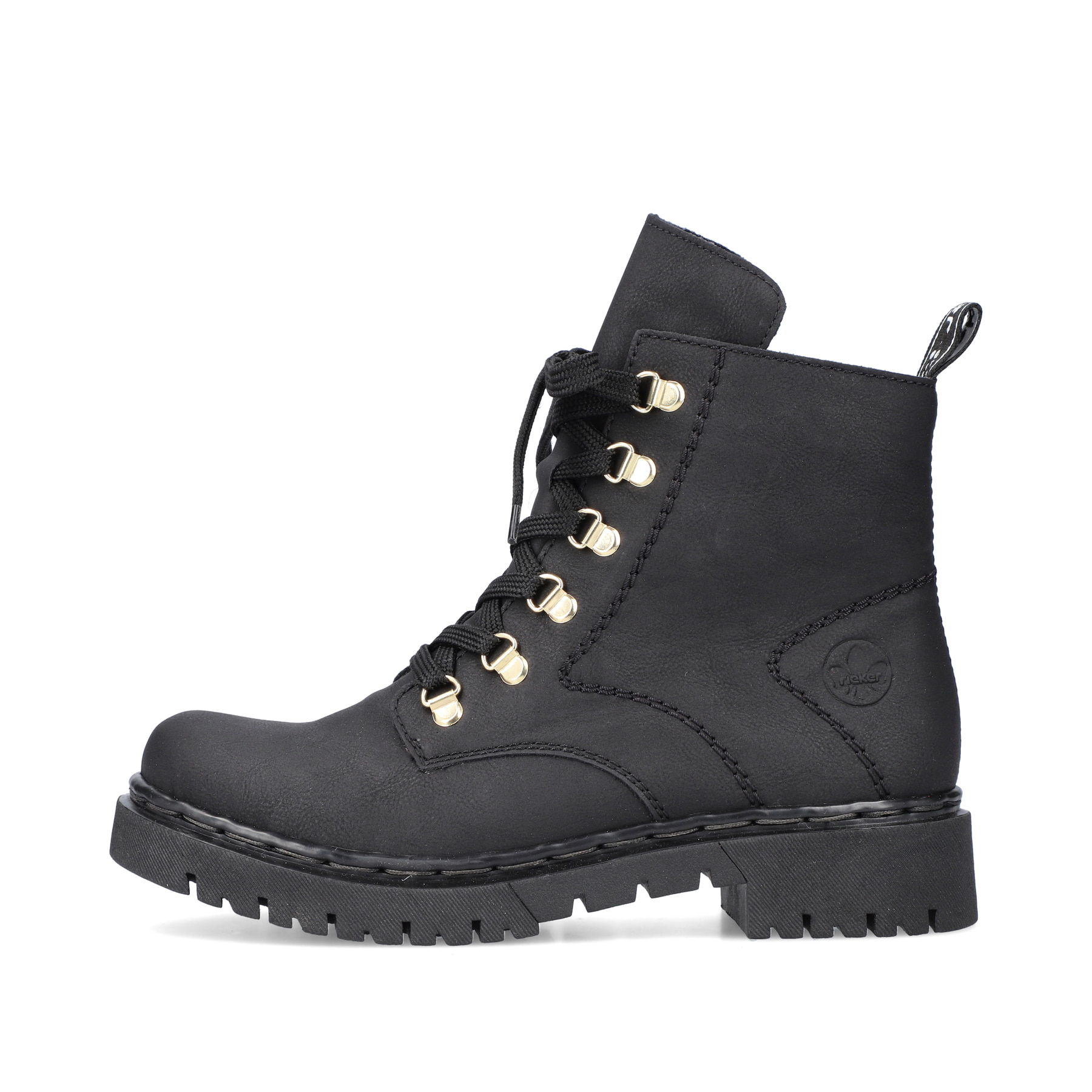 Rieker Damen Biker Boots tiefschwarz