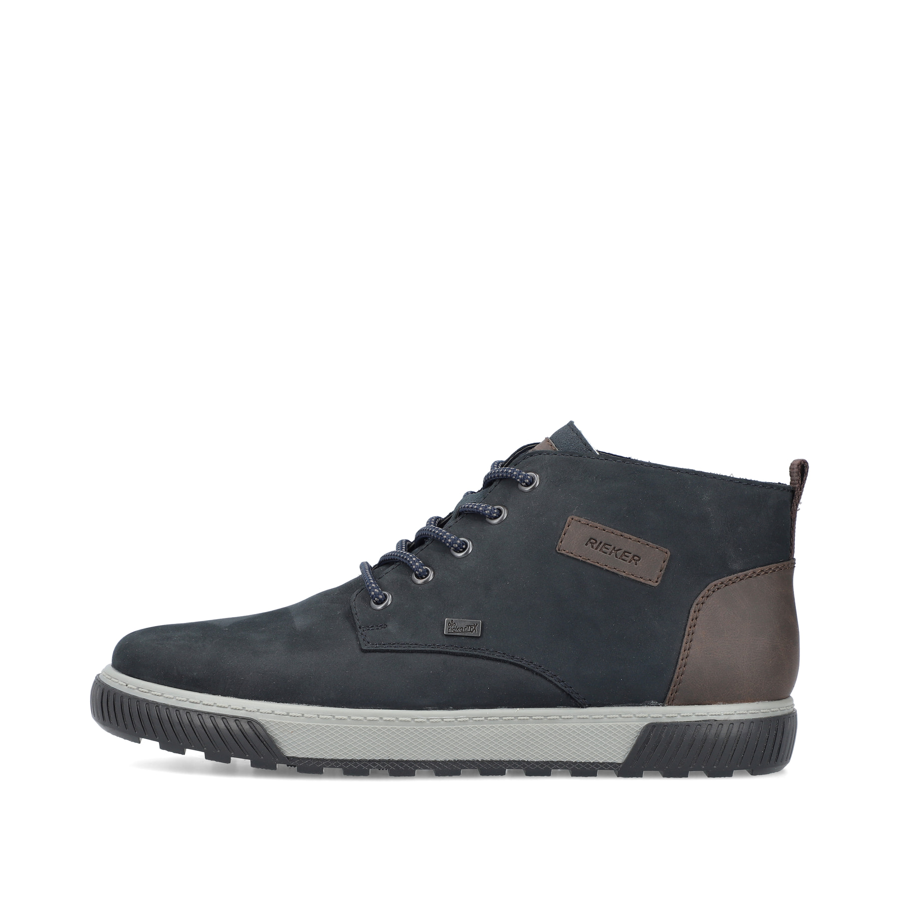 Rieker Herren Schnürstiefel dunkelblau-grau