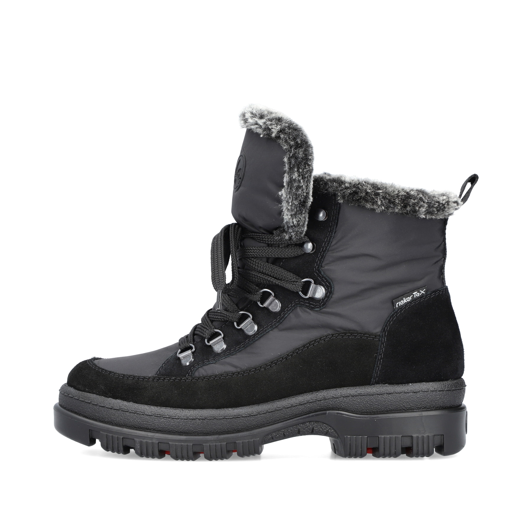 Rieker Damen Schnürstiefel nachtschwarz