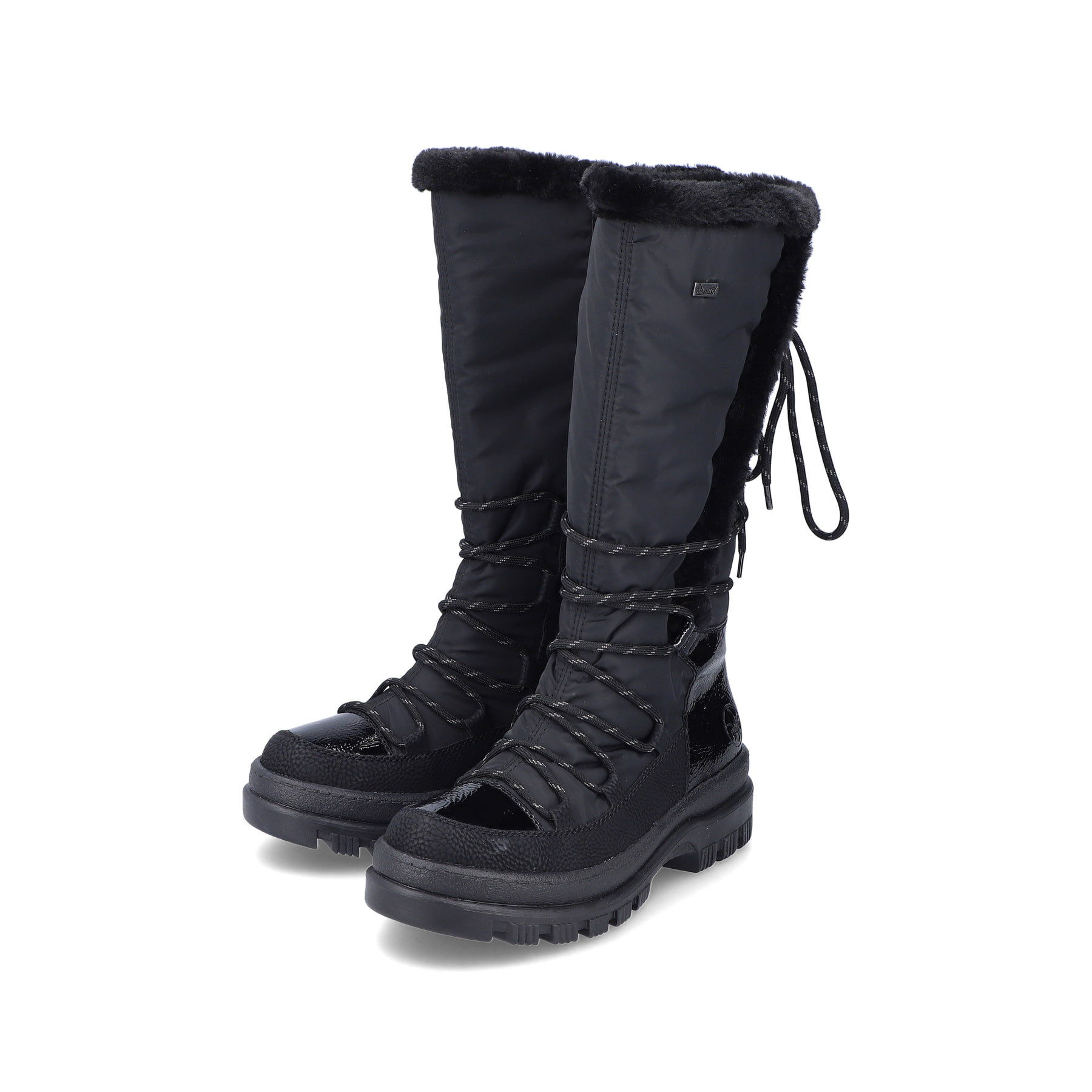 Rieker Damen Hochschaftstiefel graphitschwarz