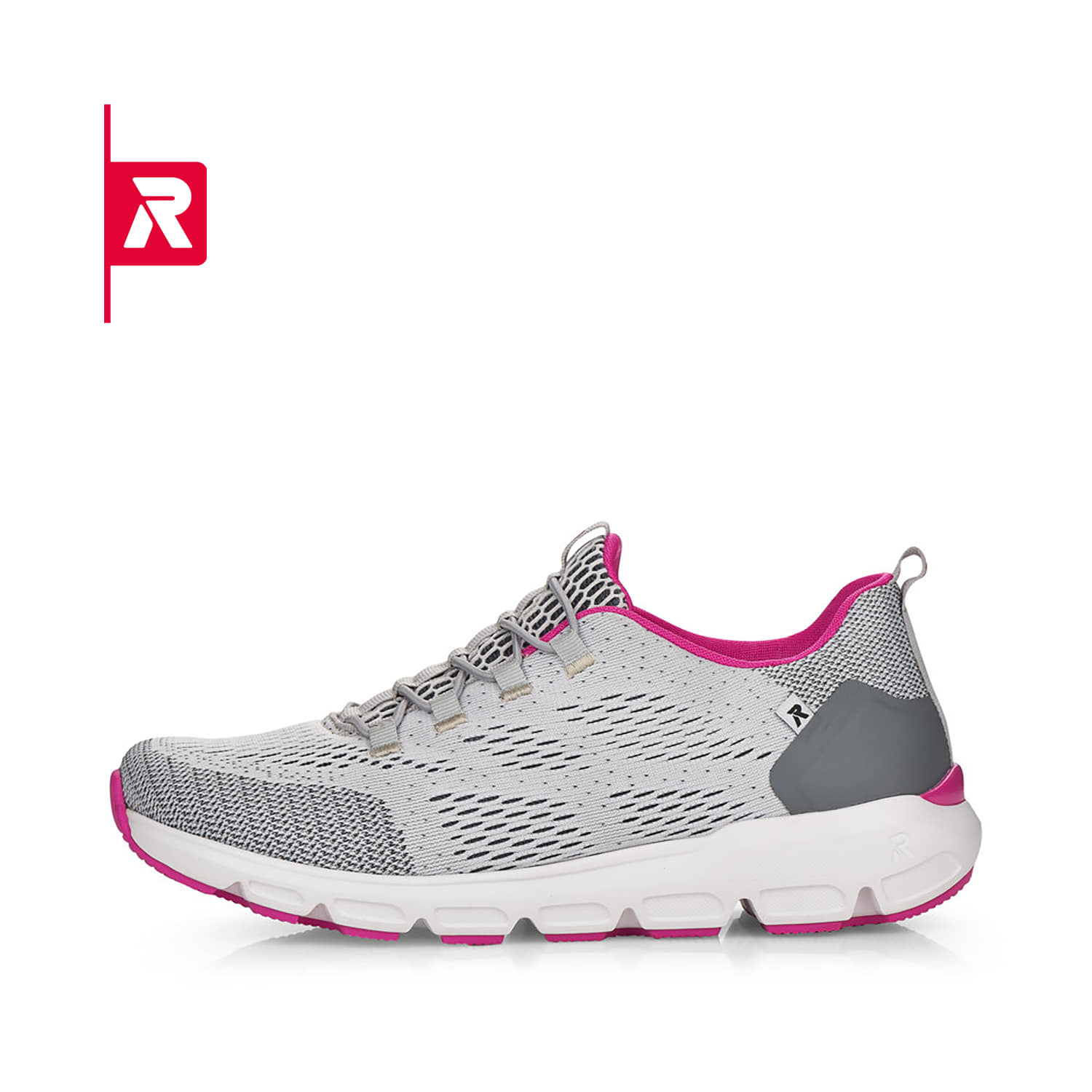 Rieker EVOLUTION Damen Slipper silver grey