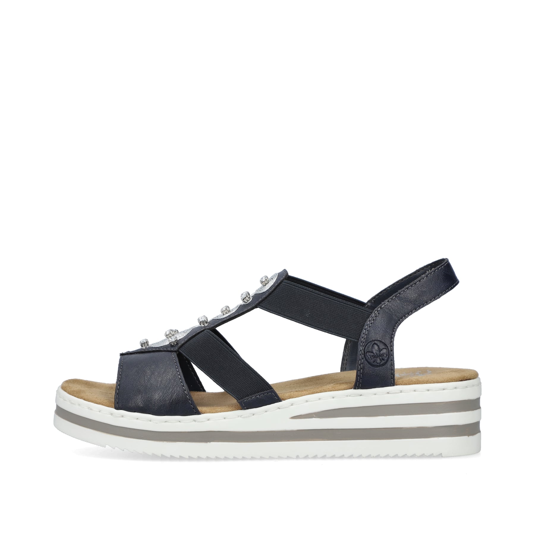 Rieker Damen Keilsandaletten marineblau