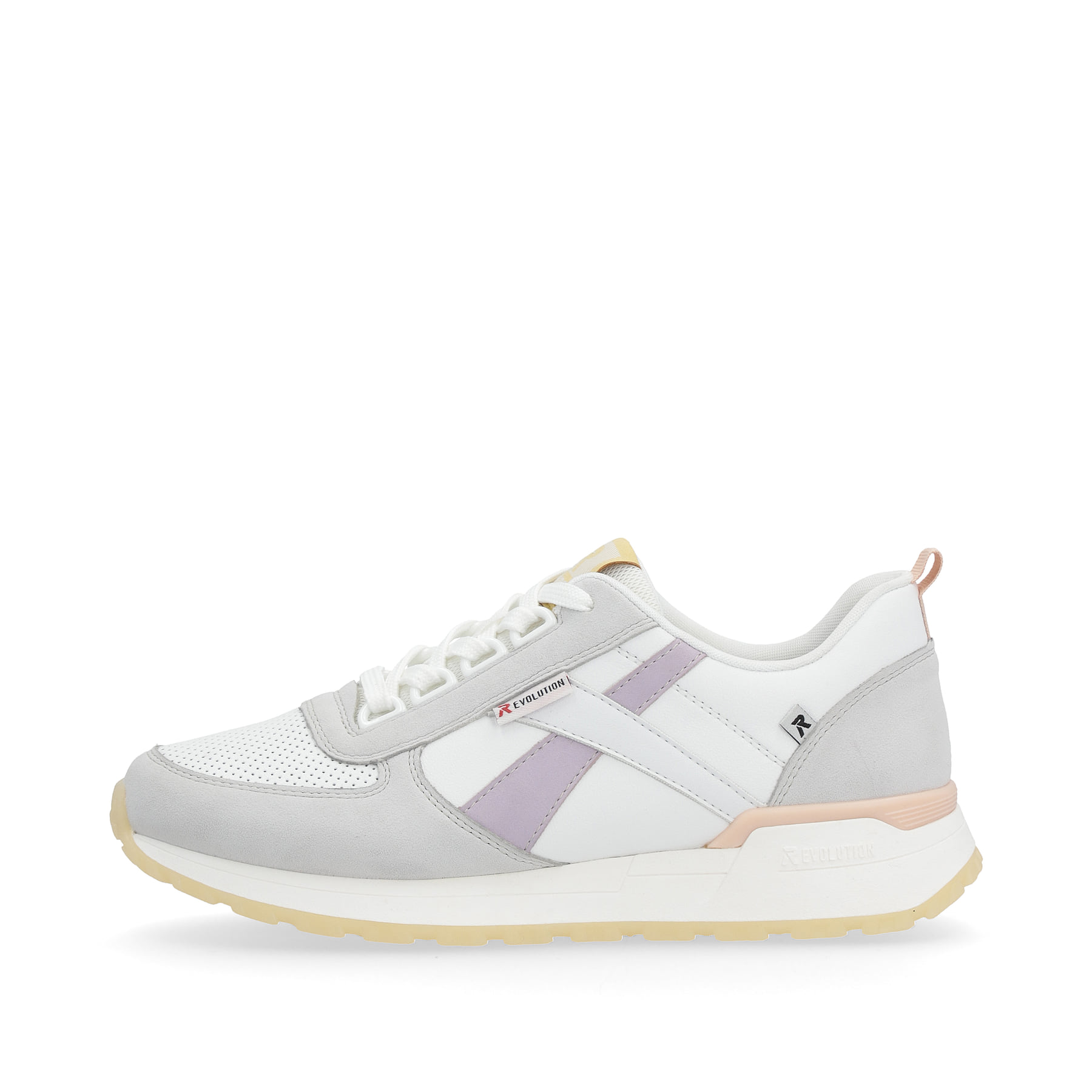 Rieker EVOLUTION Damen Sneaker swan-white clay-beige pastell