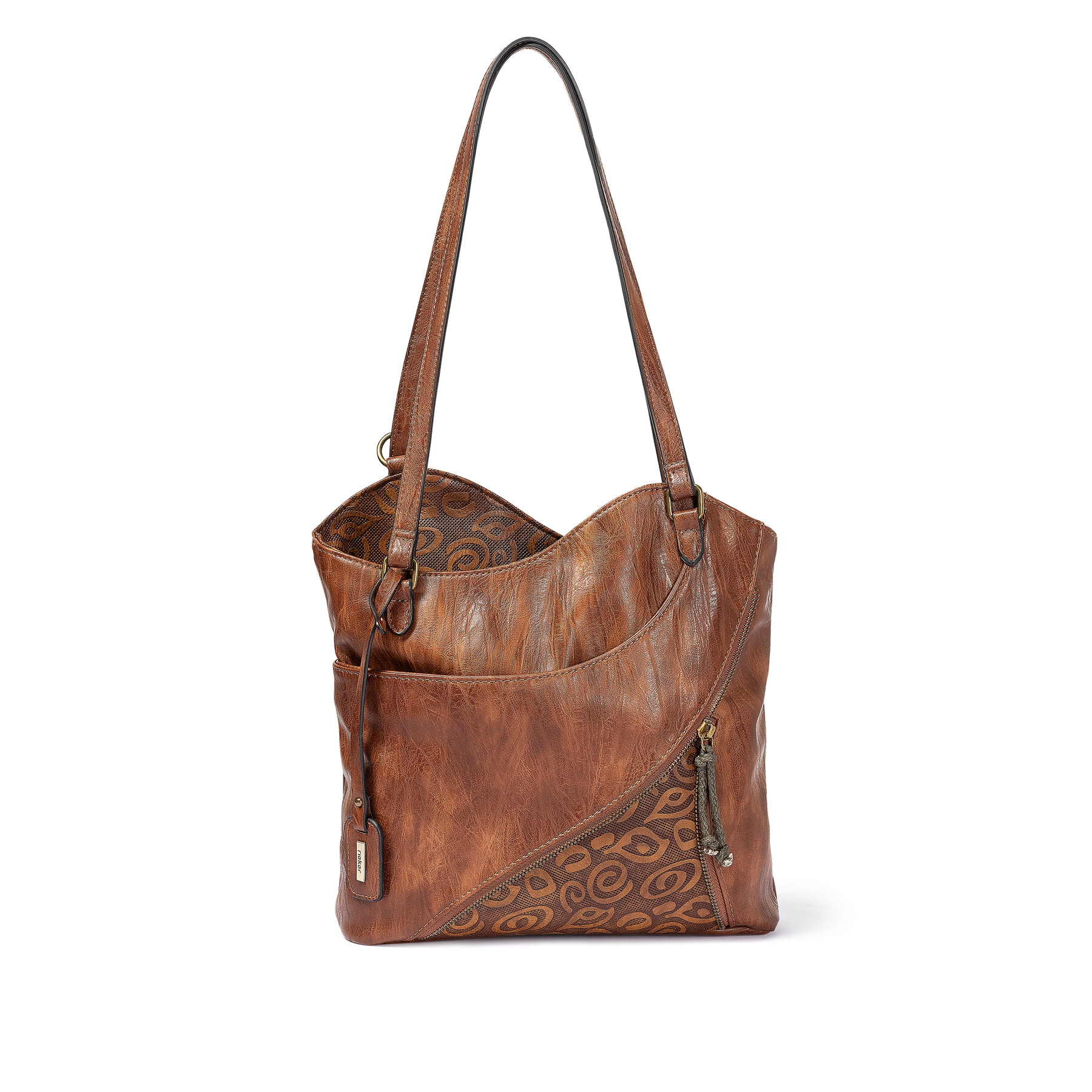 Rieker Damen Shopper kastanienbraun