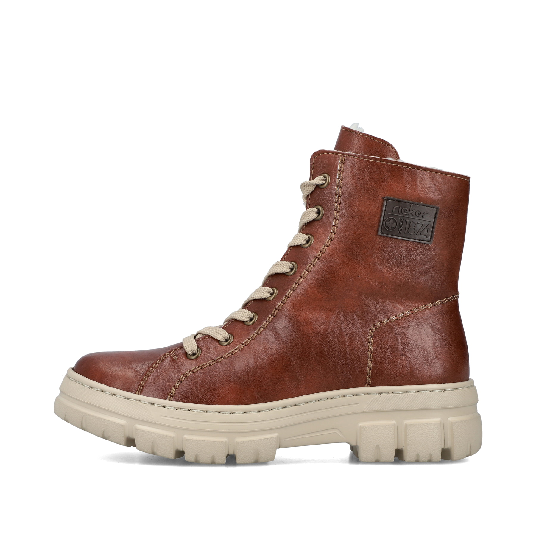 Rieker Damen Schnürstiefel kastanienbraun