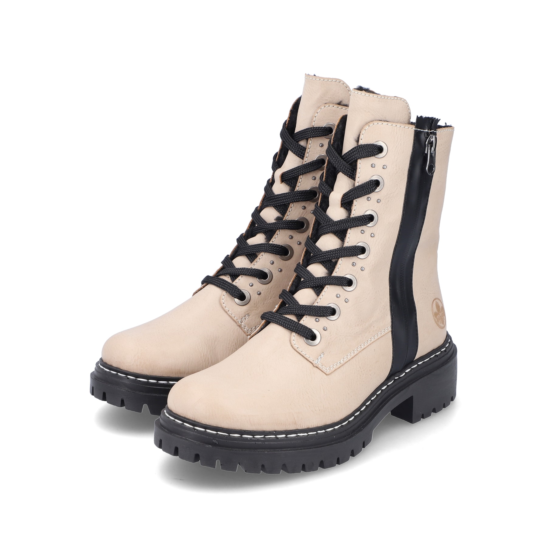 Rieker Damen Biker Boots vanillebeige