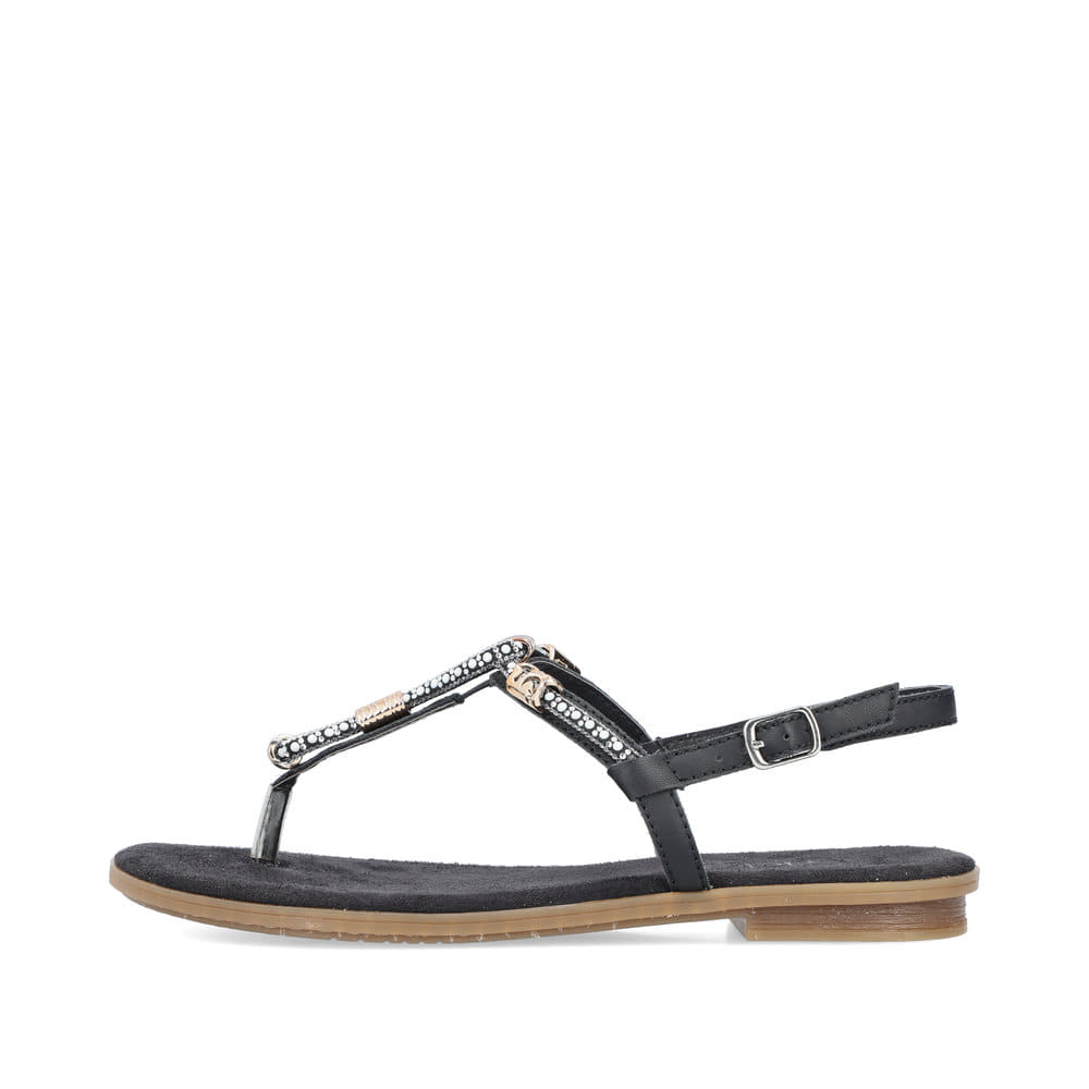 Rieker Damen Riemchensandalen nachtschwarz