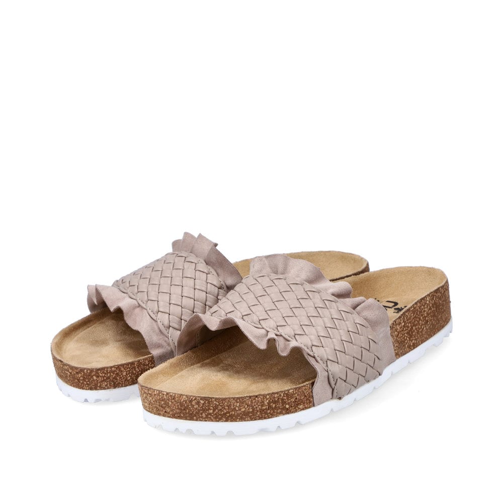 Rieker Damen Pantoletten hellbeige
