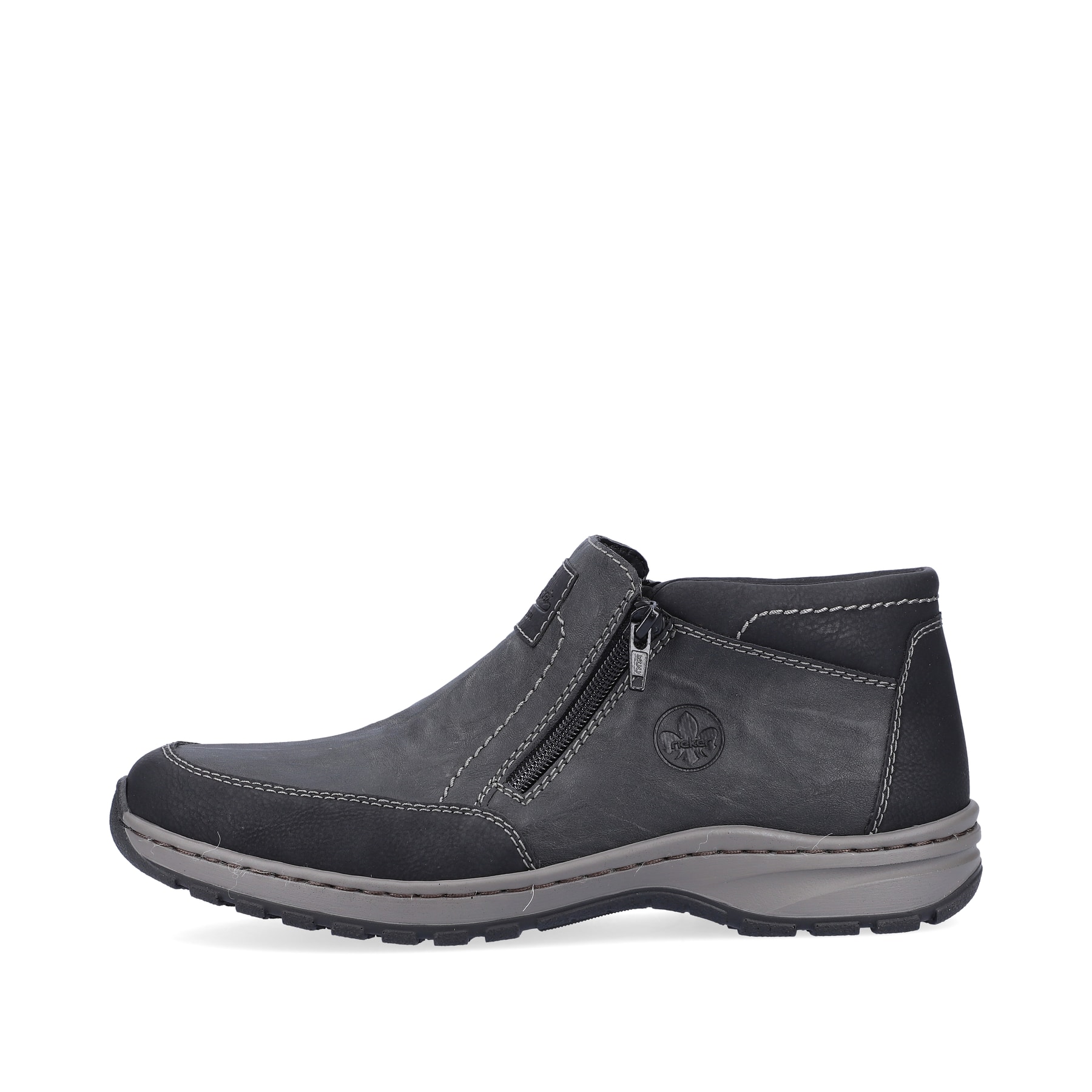 Rieker Herren Slipper asphaltgrau