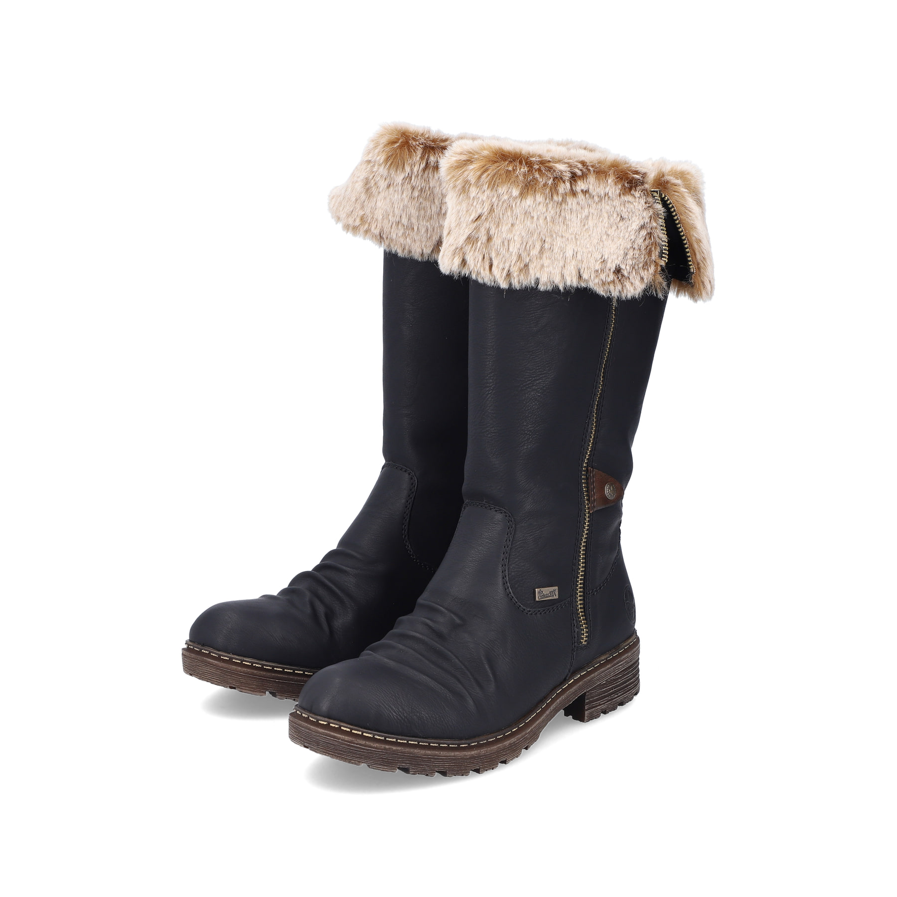 Rieker Damen Hochschaftstiefel nachtschwarz