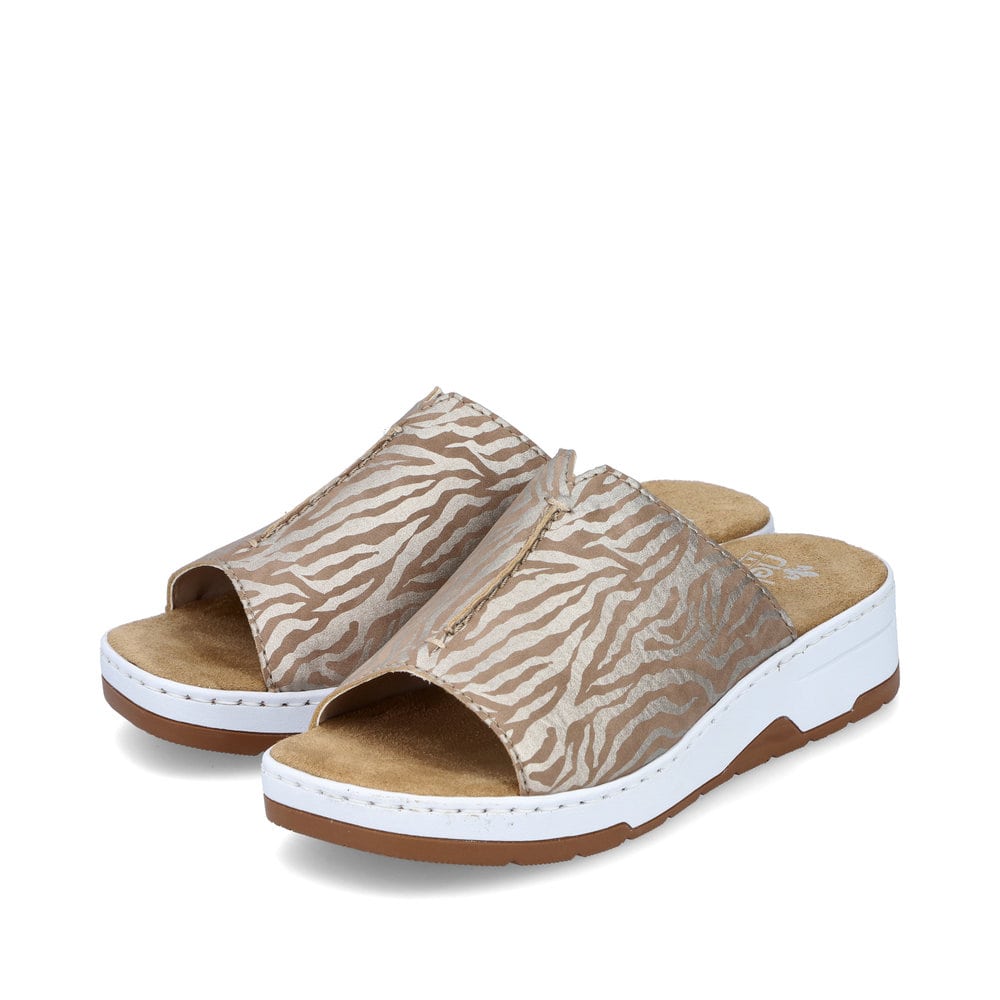 Rieker Damen Pantoletten braunbeige