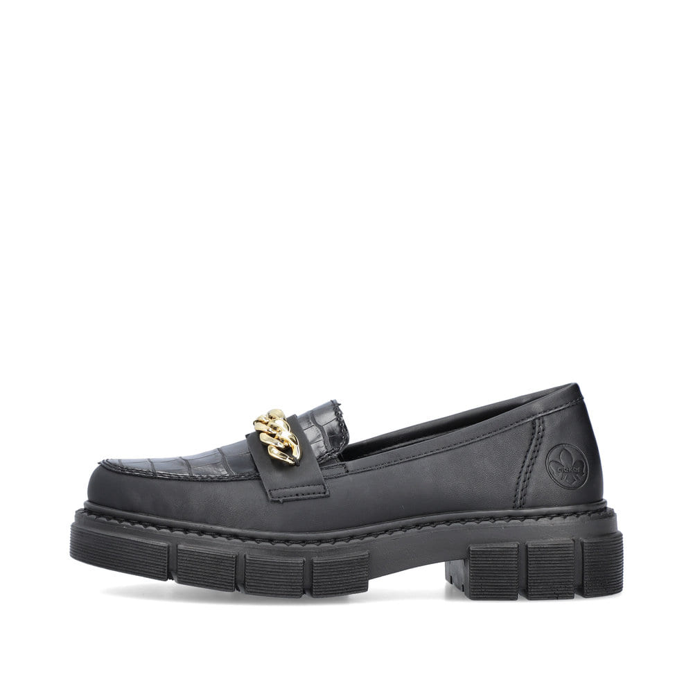 Rieker Damen Loafers tiefschwarz
