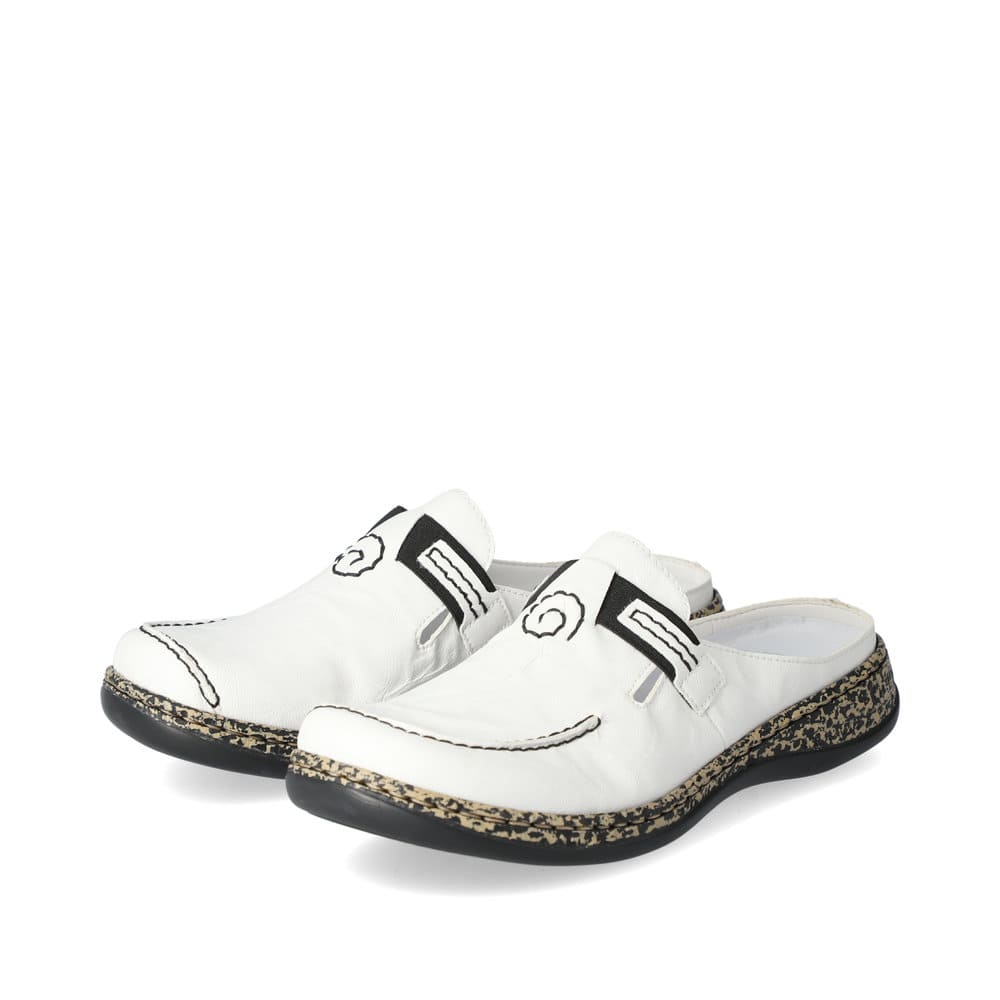 Rieker Damen Clogs altweiß