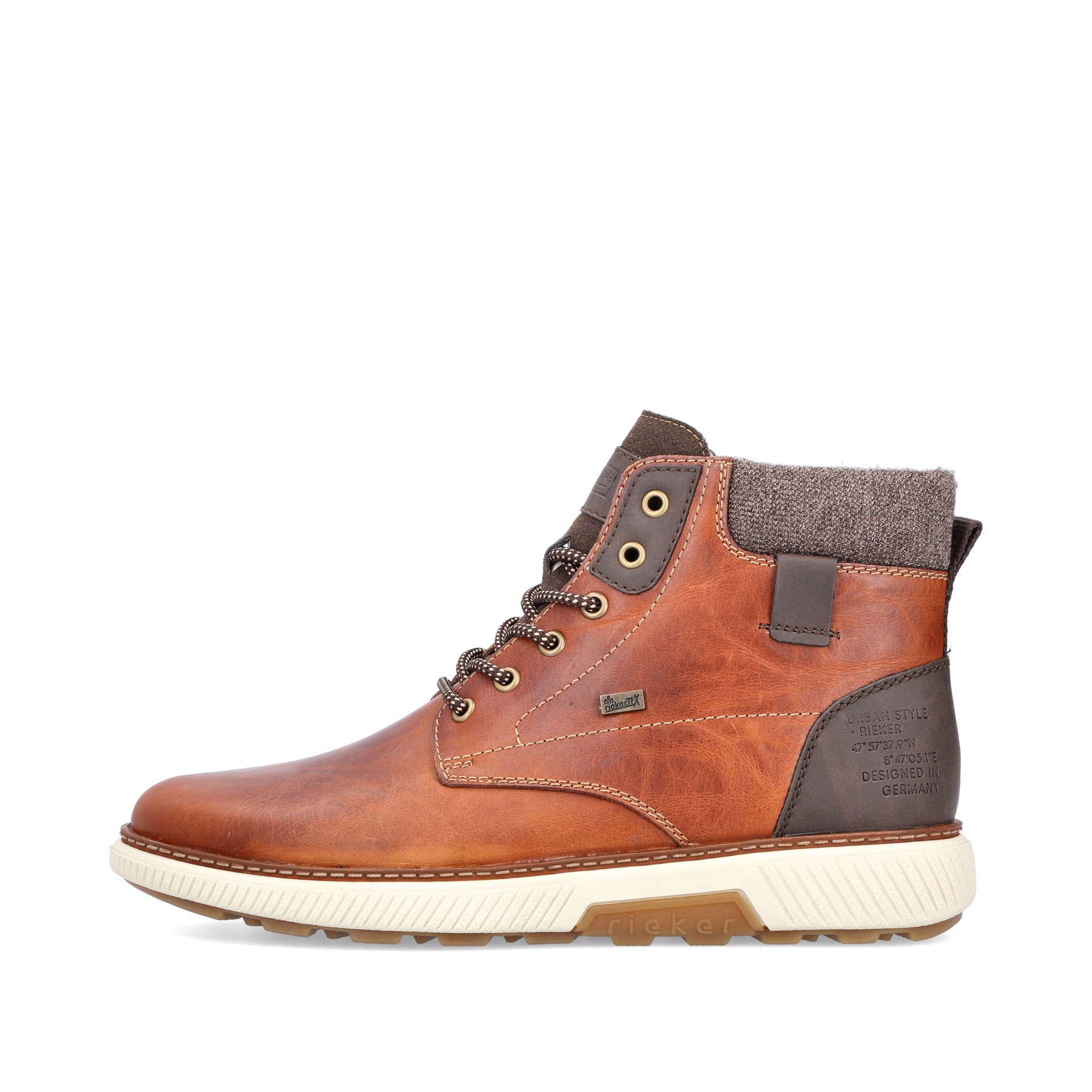 Rieker Herren Schnürstiefel karamellbraun