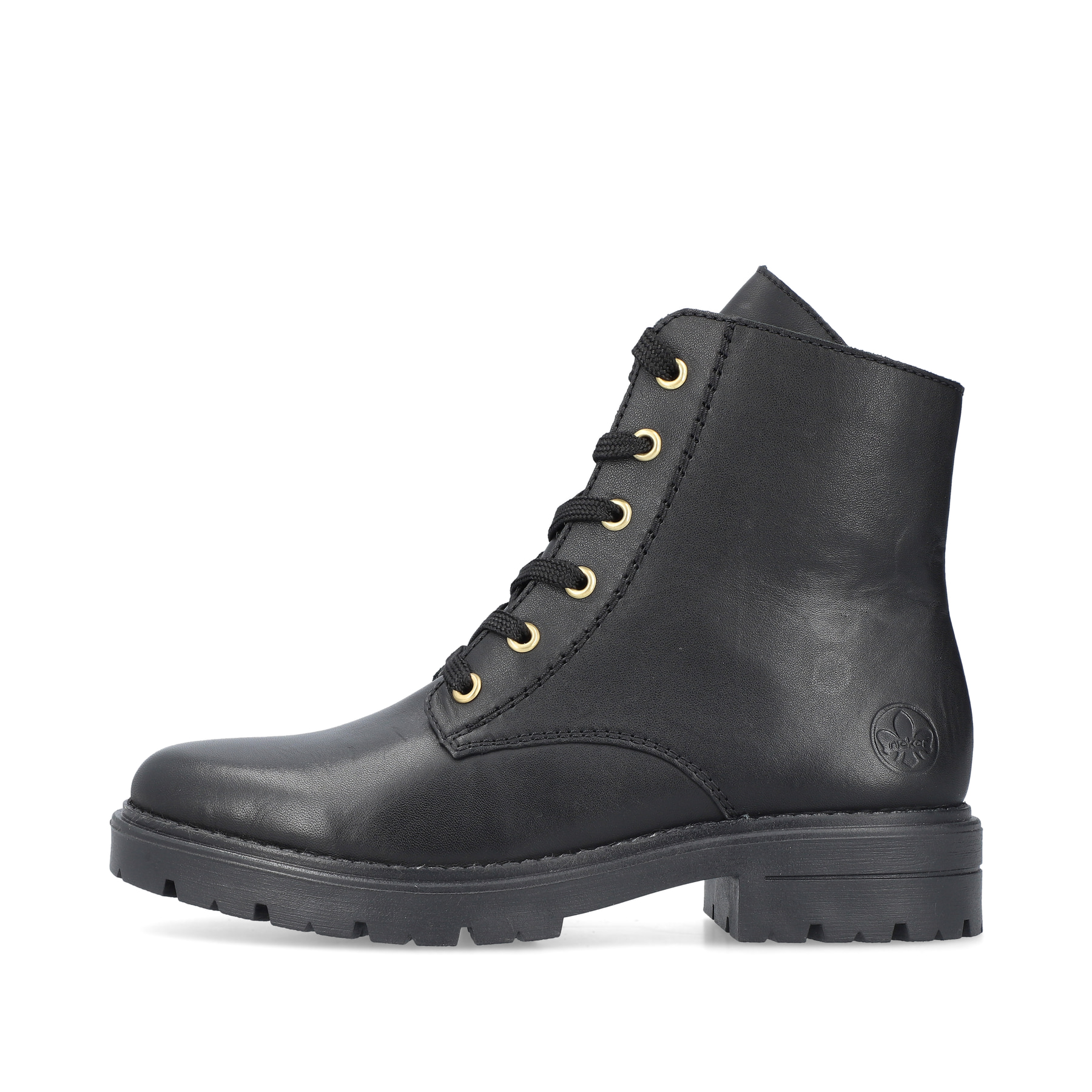 Rieker Damen Biker Boots glanzschwarz