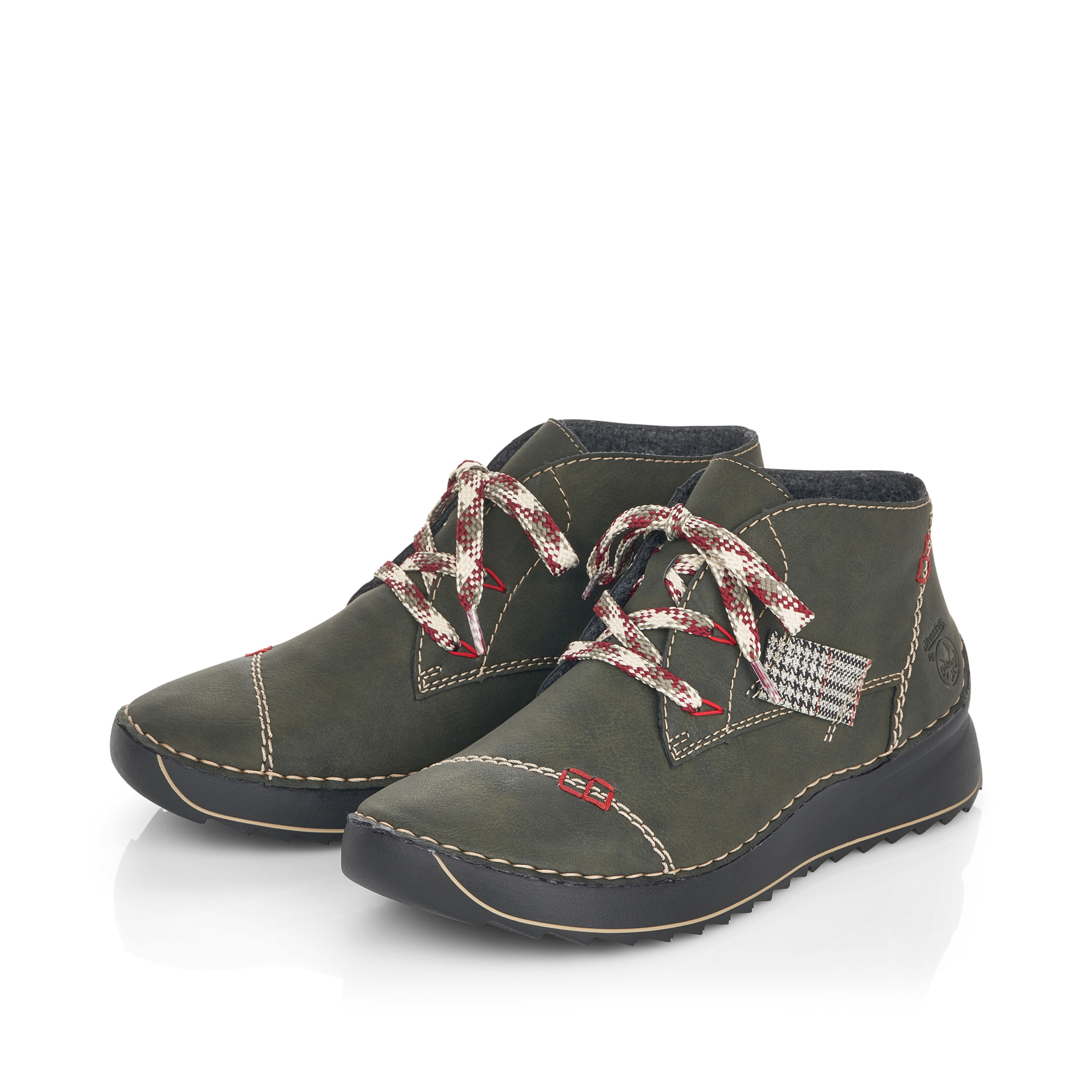 Rieker Damen Schnürschuhe moosgrün