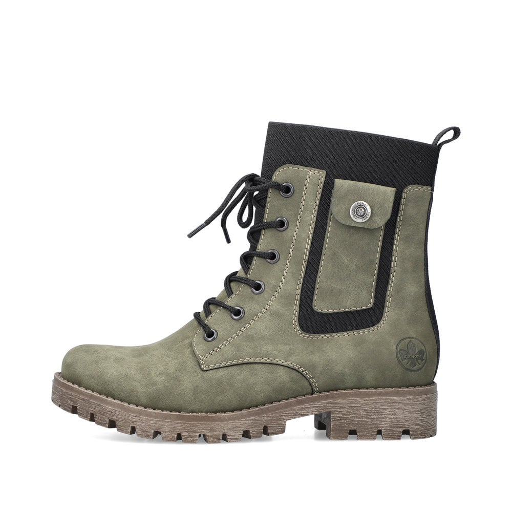 Rieker Damen Biker Boots laubgrün