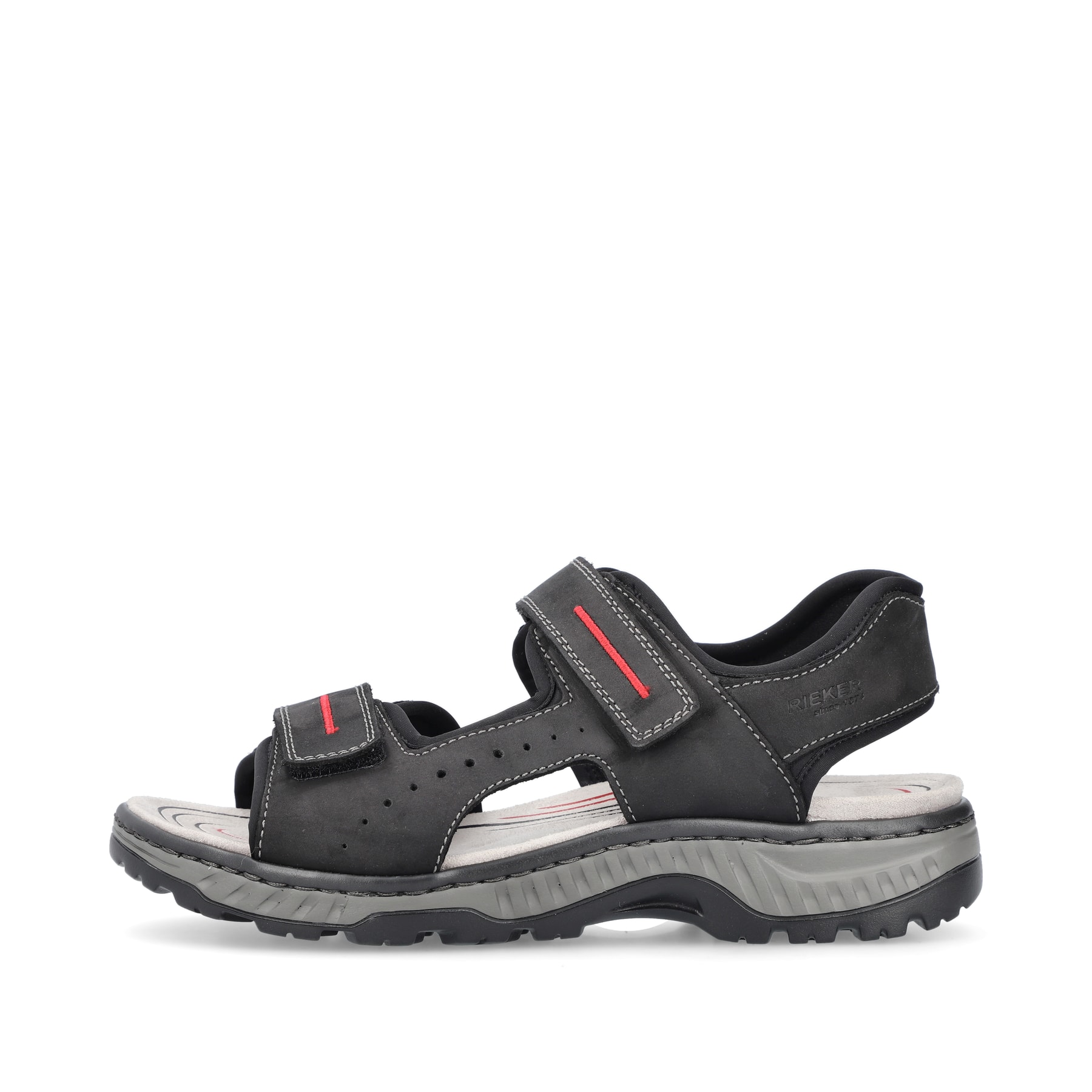 Rieker Herren Trekkingsandalen asphaltschwarz